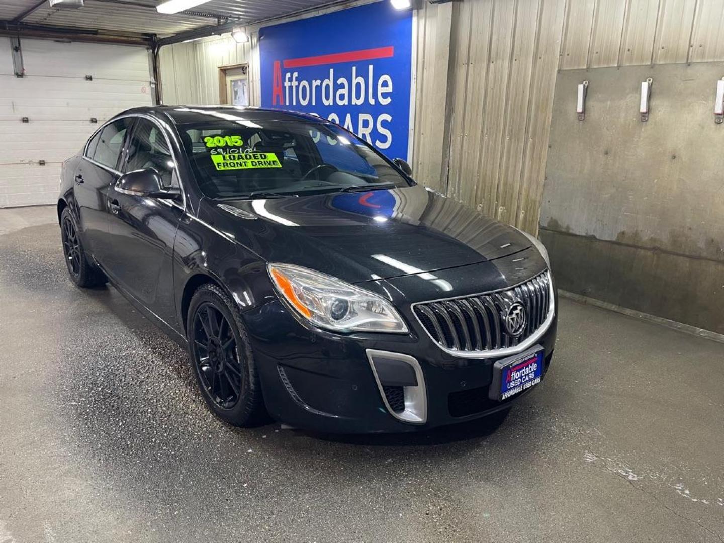 2015 BLACK BUICK REGAL GS (2G4GT5GX1F9) with an 2.0L engine, Automatic transmission, located at 2525 S. Cushman, Fairbanks, AK, 99701, (907) 452-5707, 64.824036, -147.712311 - Photo#0
