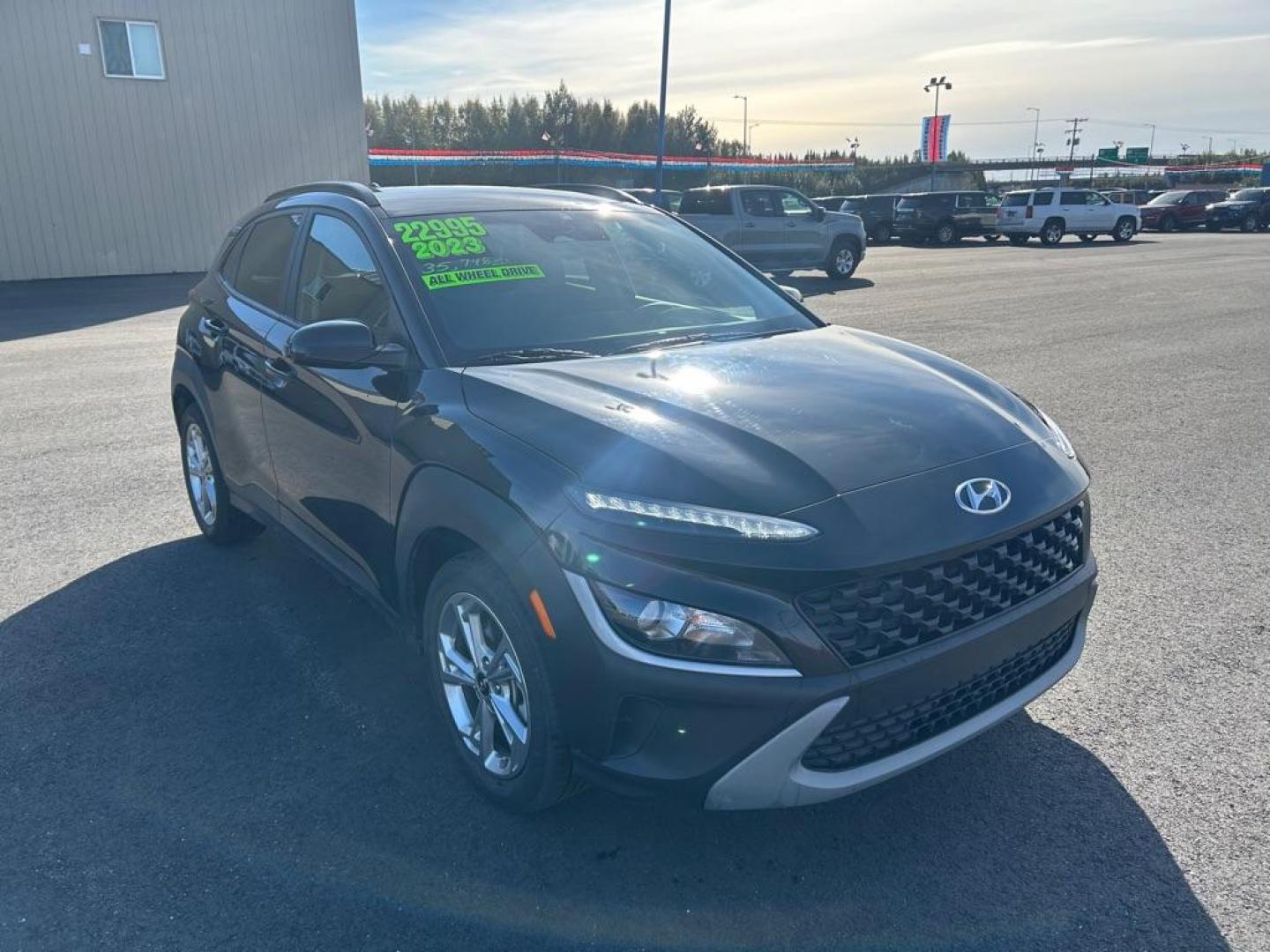 2023 BLACK HYUNDAI KONA SEL (KM8K6CAB2PU) with an 2.0L engine, Continuously Variable transmission, located at 2525 S. Cushman, Fairbanks, AK, 99701, (907) 452-5707, 64.824036, -147.712311 - Photo#1