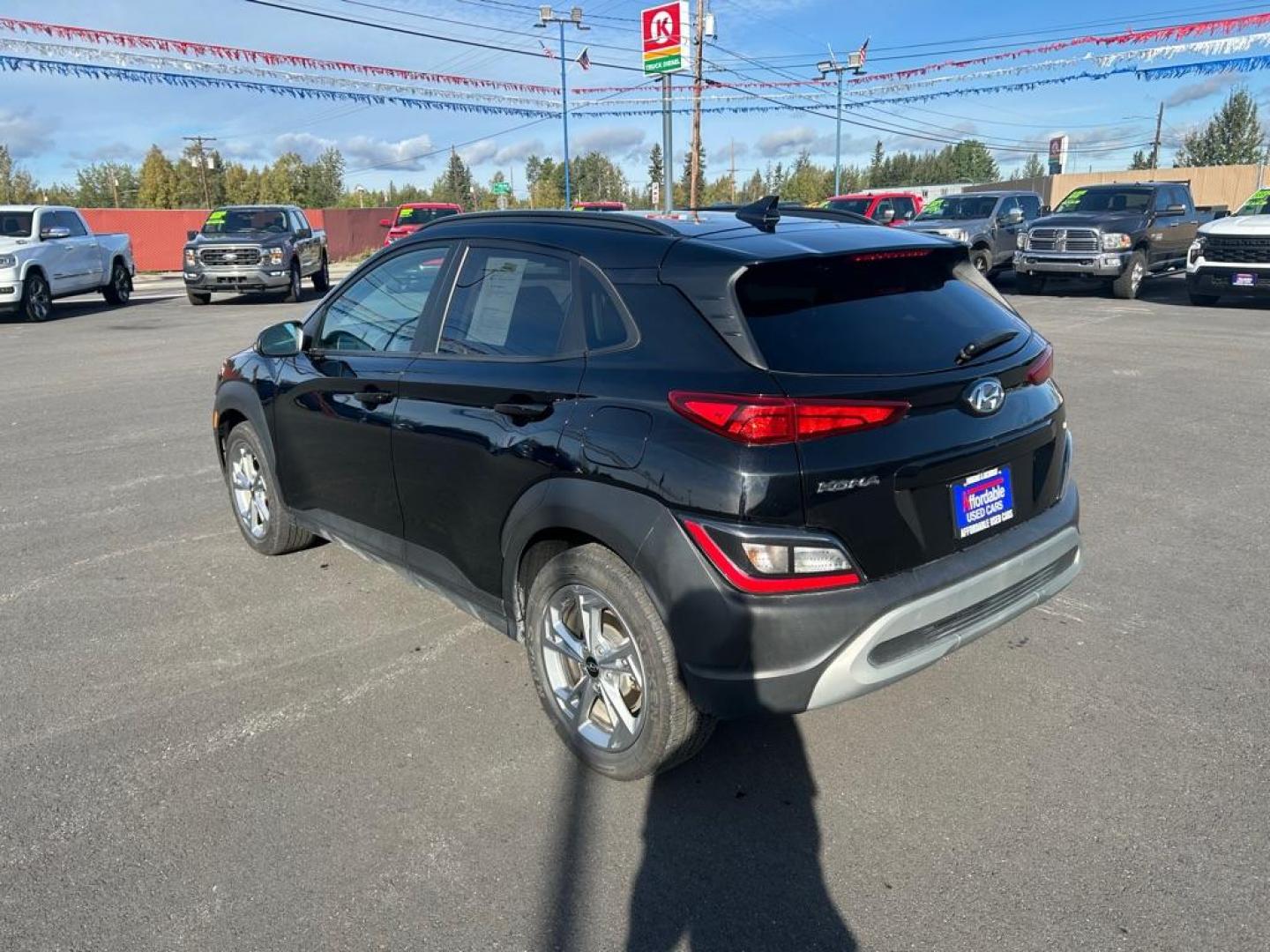 2023 BLACK HYUNDAI KONA SEL (KM8K6CAB2PU) with an 2.0L engine, Continuously Variable transmission, located at 2525 S. Cushman, Fairbanks, AK, 99701, (907) 452-5707, 64.824036, -147.712311 - Photo#3