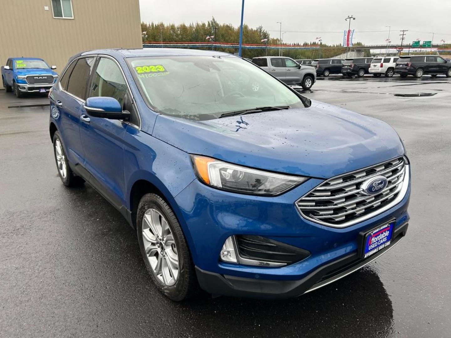 2023 BLUE FORD EDGE TITANIUM (2FMPK4K99PB) with an 2.0L engine, Automatic transmission, located at 2525 S. Cushman, Fairbanks, AK, 99701, (907) 452-5707, 64.824036, -147.712311 - Photo#1