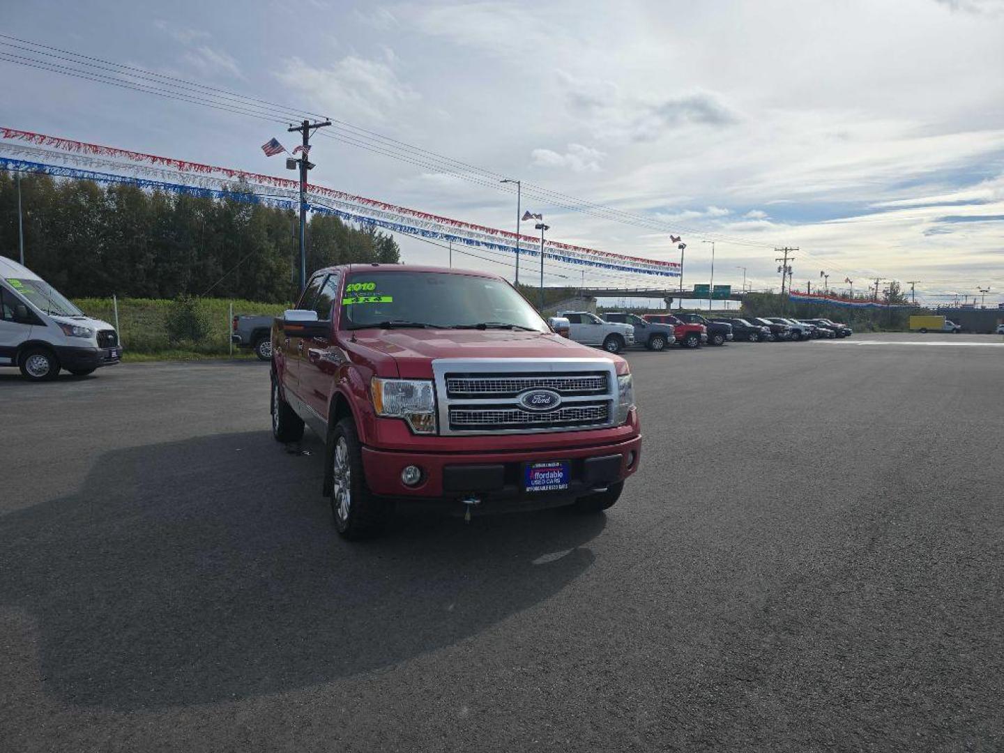 2010 RED FORD F150 PLATINUM SUPERCREW (1FTFW1EV5AF) with an 5.4L engine, Automatic transmission, located at 2525 S. Cushman, Fairbanks, AK, 99701, (907) 452-5707, 64.824036, -147.712311 - Photo#1