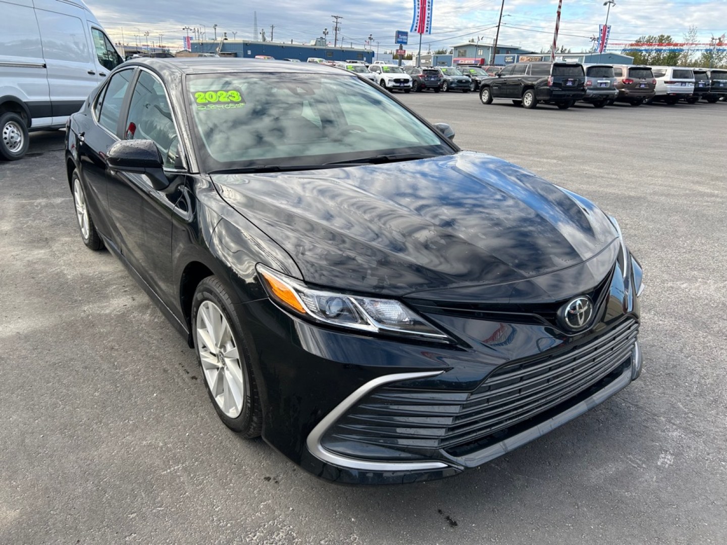 2023 BLACK TOYOTA CAMRY LE LE (4T1C11BK9PU) with an 2.5L engine, Automatic transmission, located at 2525 S. Cushman, Fairbanks, AK, 99701, (907) 452-5707, 64.824036, -147.712311- Photo#1