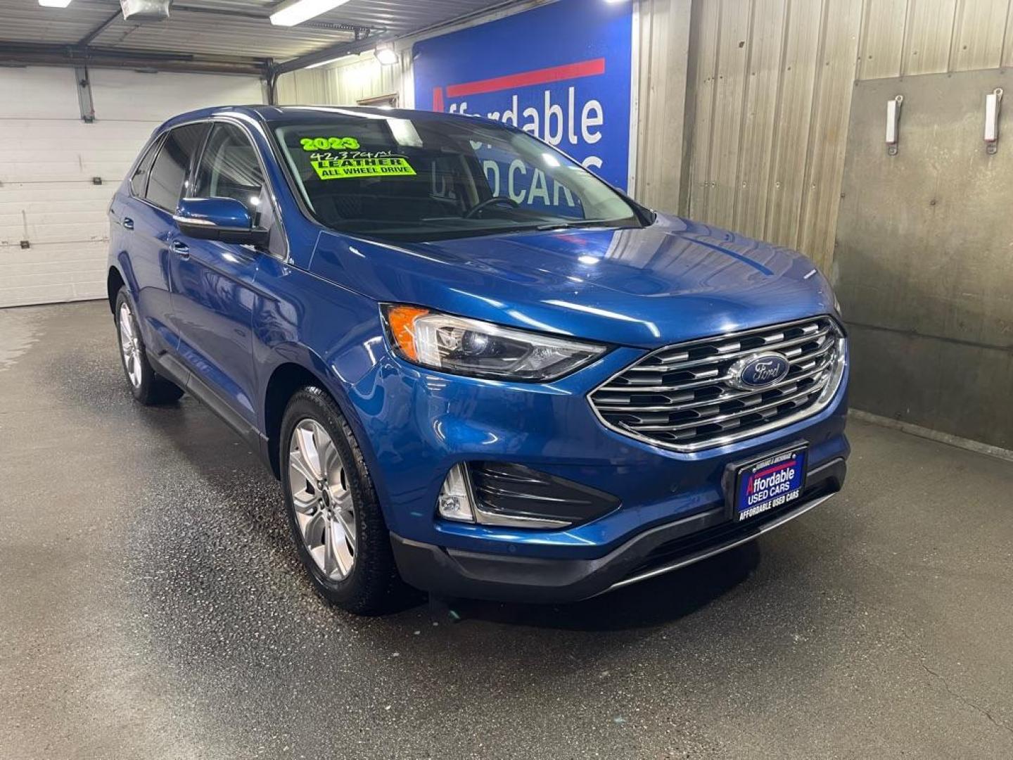 2023 BLUE FORD EDGE TITANIUM (2FMPK4K96PB) with an 2.0L engine, Automatic transmission, located at 2525 S. Cushman, Fairbanks, AK, 99701, (907) 452-5707, 64.824036, -147.712311 - Photo#0