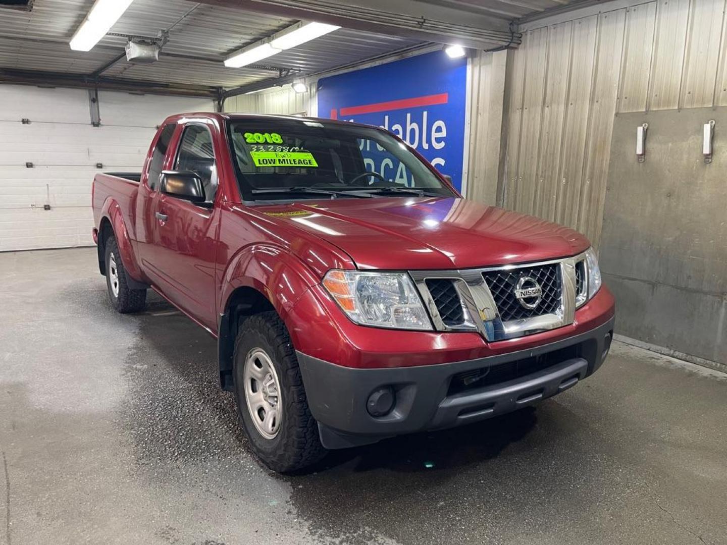 2018 RED NISSAN FRONTIER S (1N6BD0CT3JN) with an 2.5L engine, Automatic transmission, located at 2525 S. Cushman, Fairbanks, AK, 99701, (907) 452-5707, 64.824036, -147.712311 - Photo#0