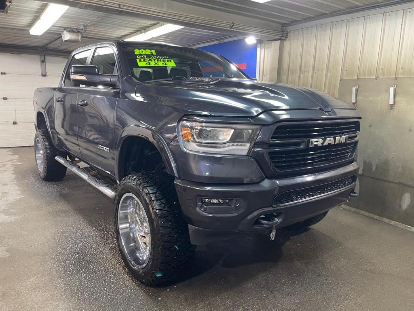 2021 BLUE RAM 1500 LARAMIE (1C6SRFJT5MN) with an 5.7L engine, Automatic transmission, located at 2525 S. Cushman, Fairbanks, AK, 99701, (907) 452-5707, 64.824036, -147.712311 - Photo#0