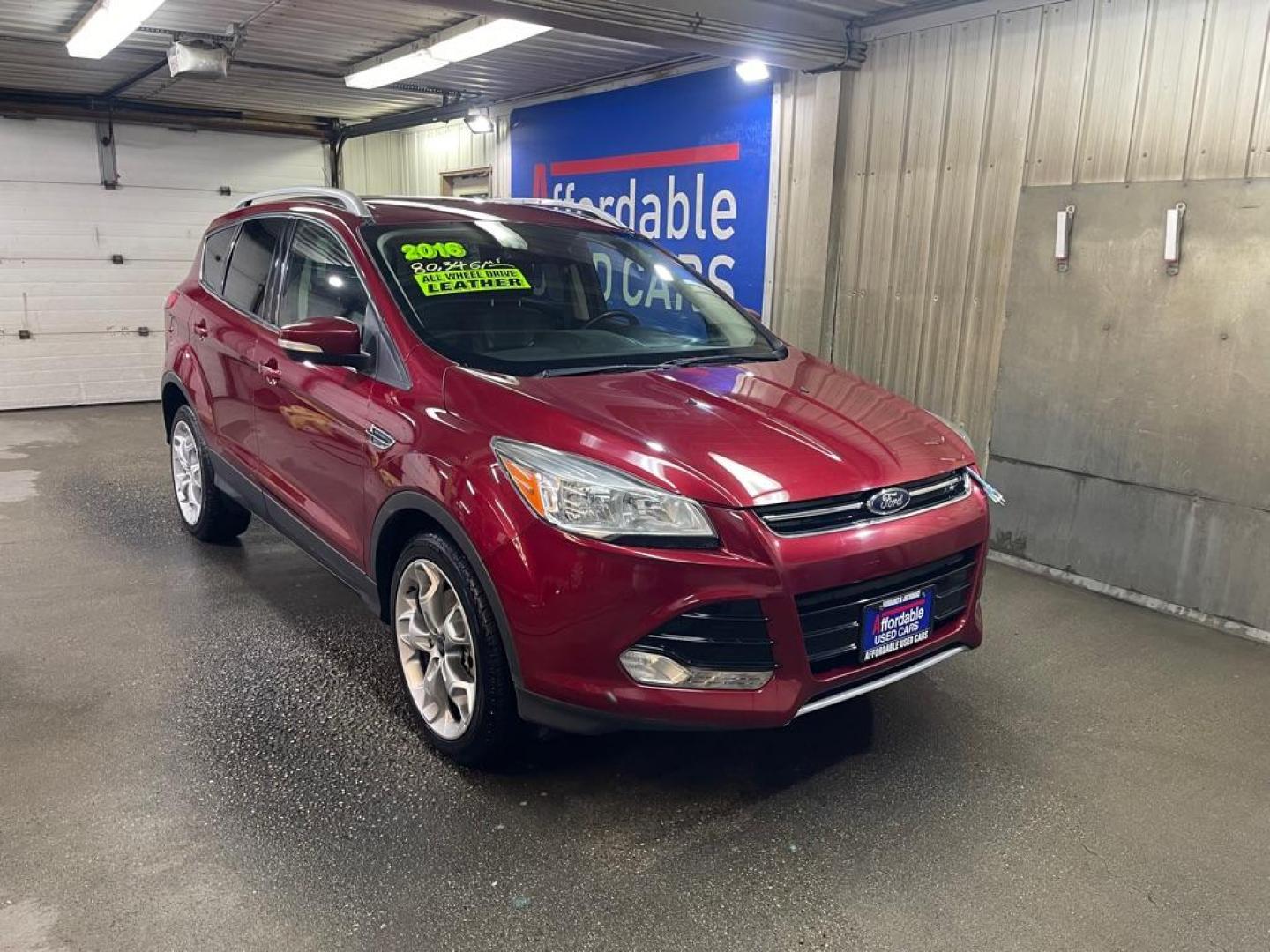2016 RED FORD ESCAPE TITANIUM (1FMCU9J96GU) with an 2.0L engine, Automatic transmission, located at 2525 S. Cushman, Fairbanks, AK, 99701, (907) 452-5707, 64.824036, -147.712311 - Photo#0
