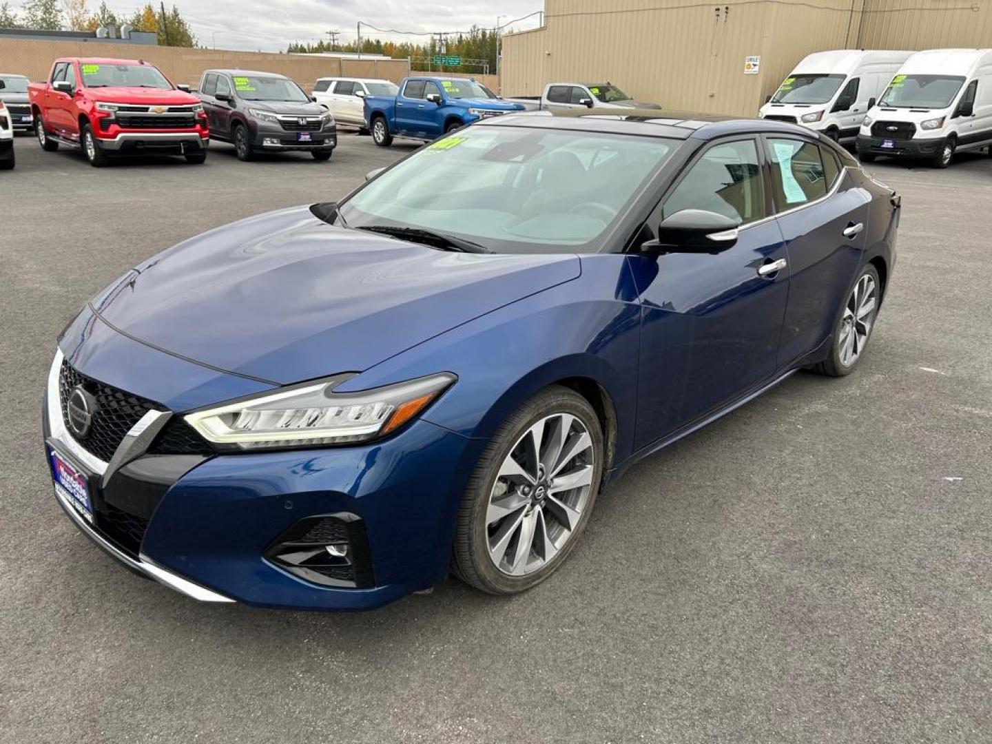 2021 BLUE NISSAN MAXIMA PLATINUM (1N4AA6FV1MC) with an 3.5L engine, Continuously Variable transmission, located at 2525 S. Cushman, Fairbanks, AK, 99701, (907) 452-5707, 64.824036, -147.712311 - Photo#0