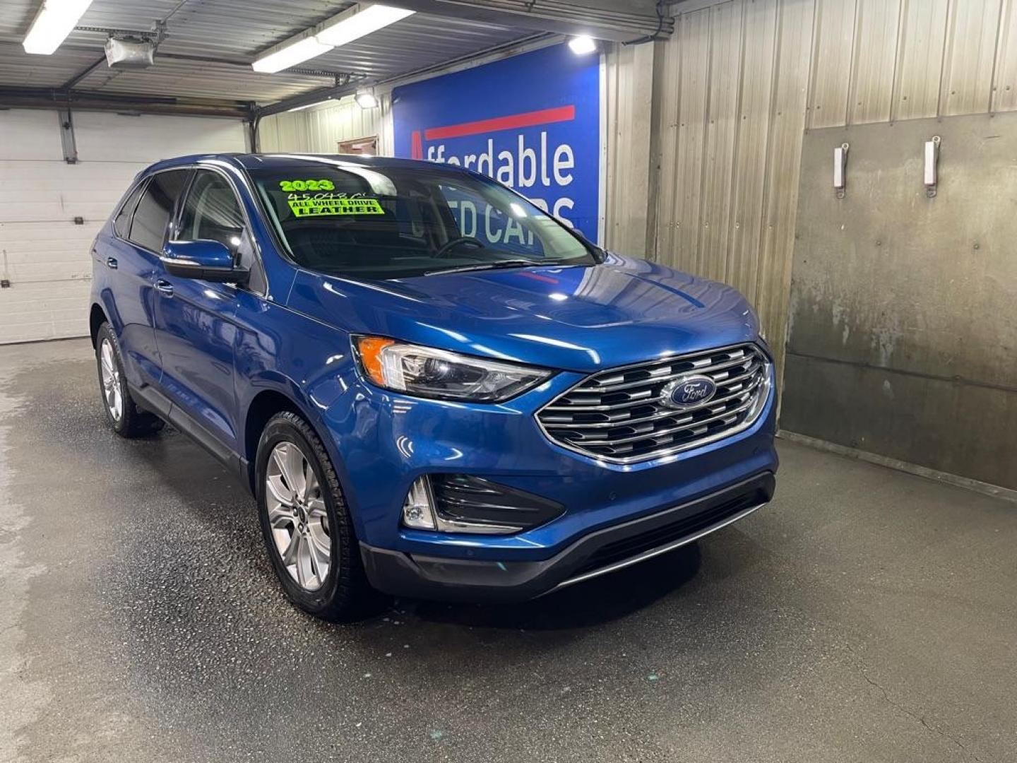 2023 BLUE FORD EDGE TITANIUM (2FMPK4K90PB) with an 2.0L engine, Automatic transmission, located at 2525 S. Cushman, Fairbanks, AK, 99701, (907) 452-5707, 64.824036, -147.712311 - Photo#0