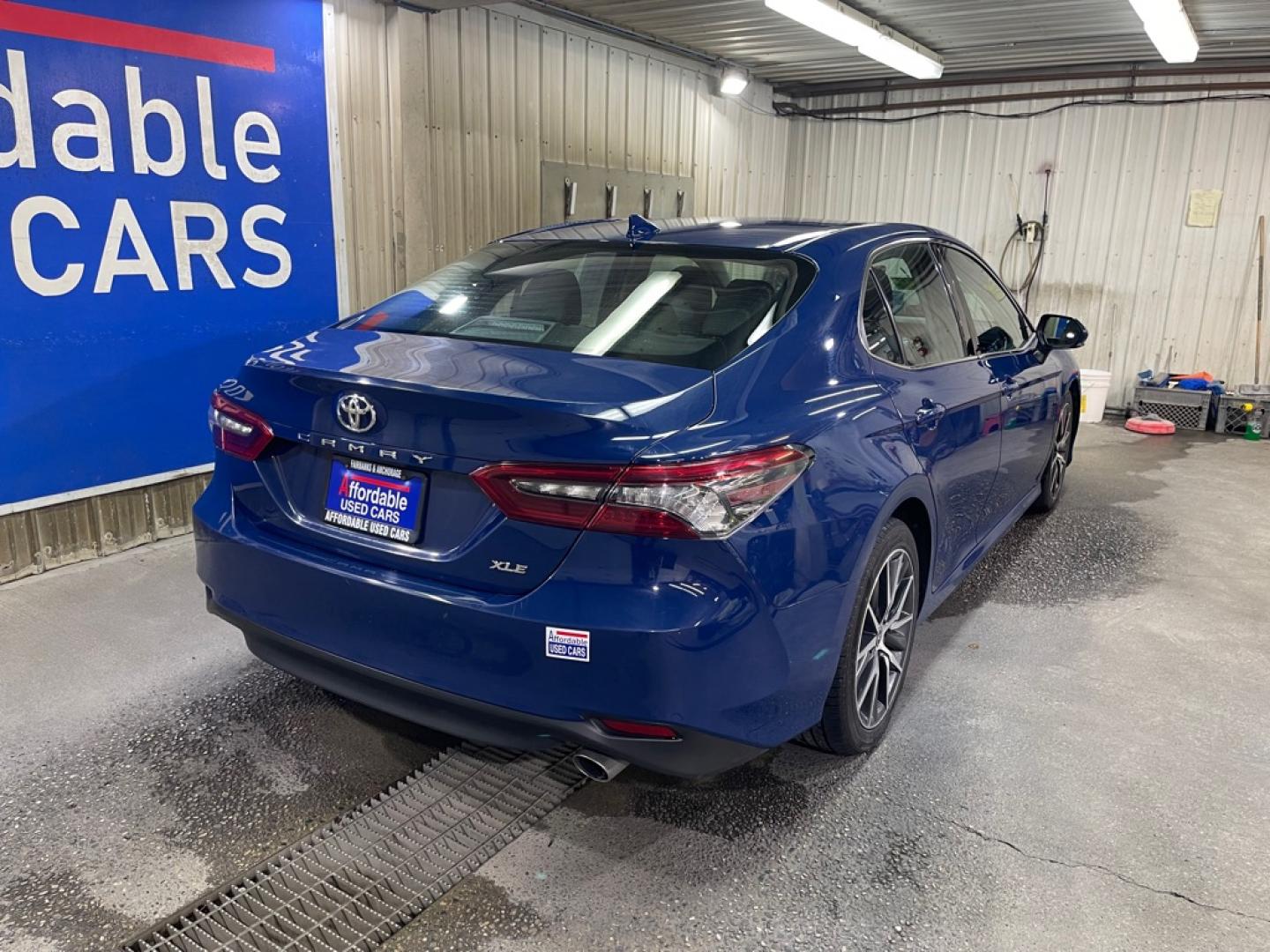 2023 BLUE TOYOTA CAMRY XLE XLE (4T1F11AK1PU) with an 2.5L engine, Automatic transmission, located at 2525 S. Cushman, Fairbanks, AK, 99701, (907) 452-5707, 64.824036, -147.712311- Photo#2