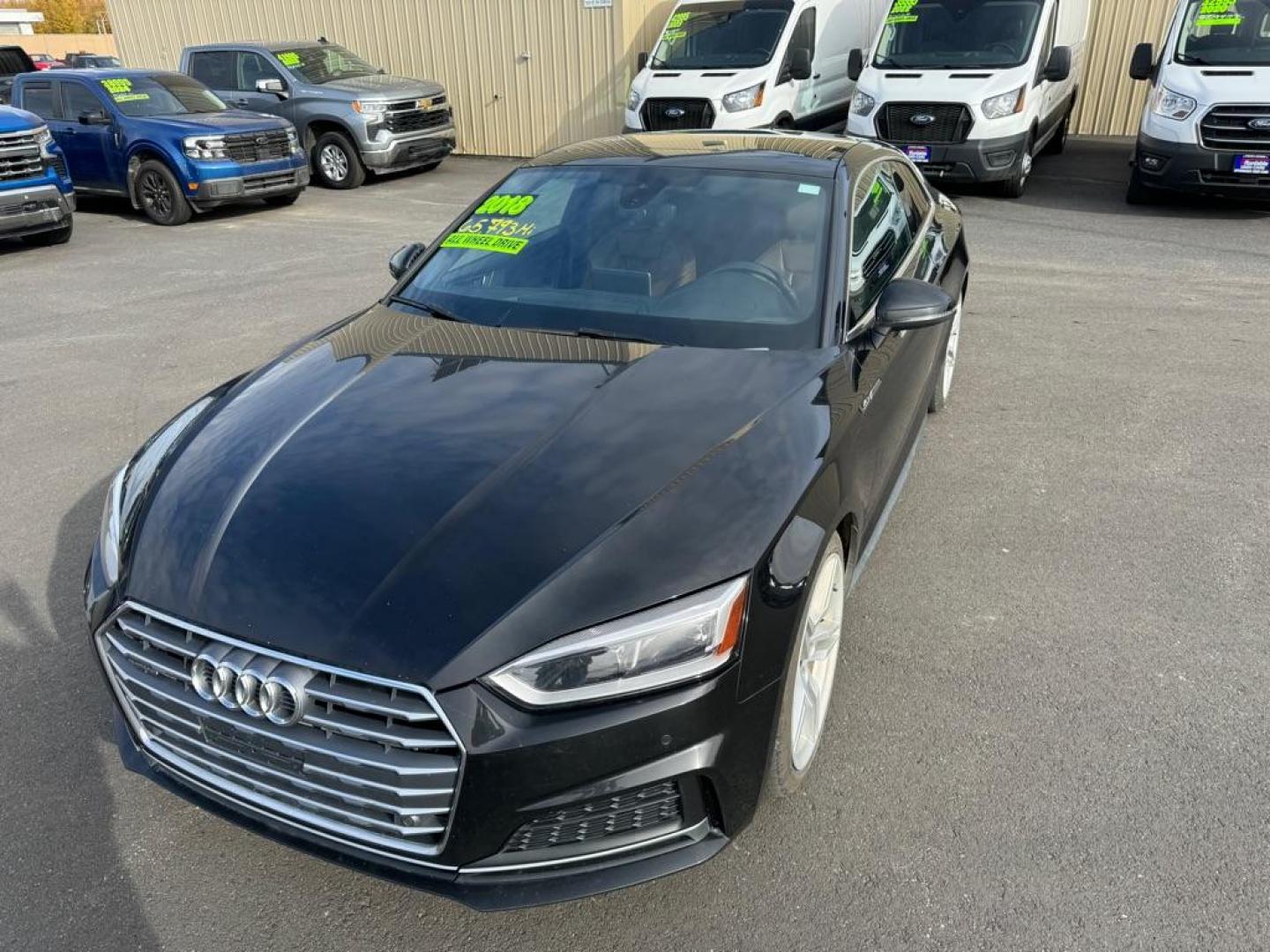 2018 BLACK AUDI A5 PREMIUM PLUS S-LINE (WAUTNAF56JA) with an 2.0L engine, Automatic transmission, located at 2525 S. Cushman, Fairbanks, AK, 99701, (907) 452-5707, 64.824036, -147.712311 - Photo#1