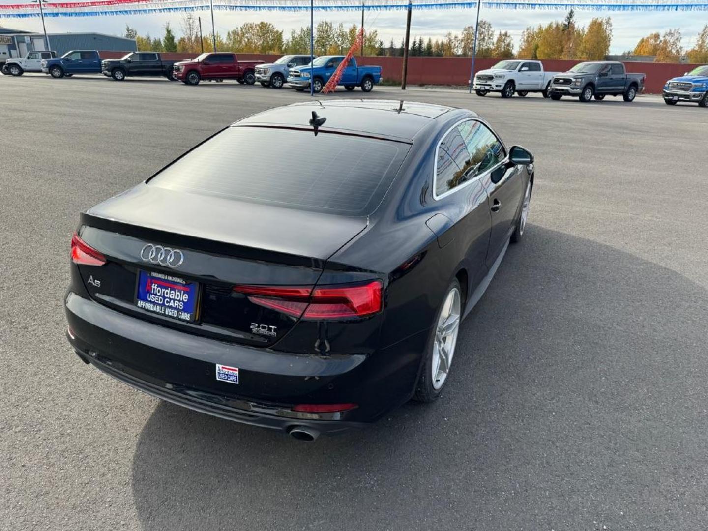 2018 BLACK AUDI A5 PREMIUM PLUS S-LINE (WAUTNAF56JA) with an 2.0L engine, Automatic transmission, located at 2525 S. Cushman, Fairbanks, AK, 99701, (907) 452-5707, 64.824036, -147.712311 - Photo#2