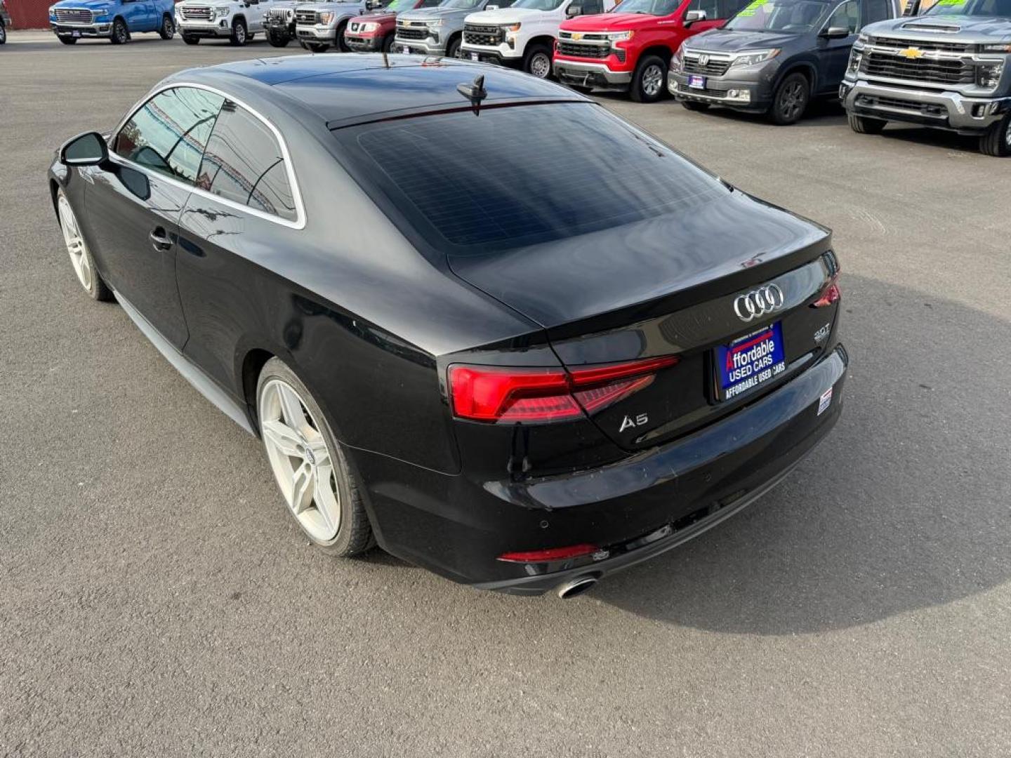 2018 BLACK AUDI A5 PREMIUM PLUS S-LINE (WAUTNAF56JA) with an 2.0L engine, Automatic transmission, located at 2525 S. Cushman, Fairbanks, AK, 99701, (907) 452-5707, 64.824036, -147.712311 - Photo#3