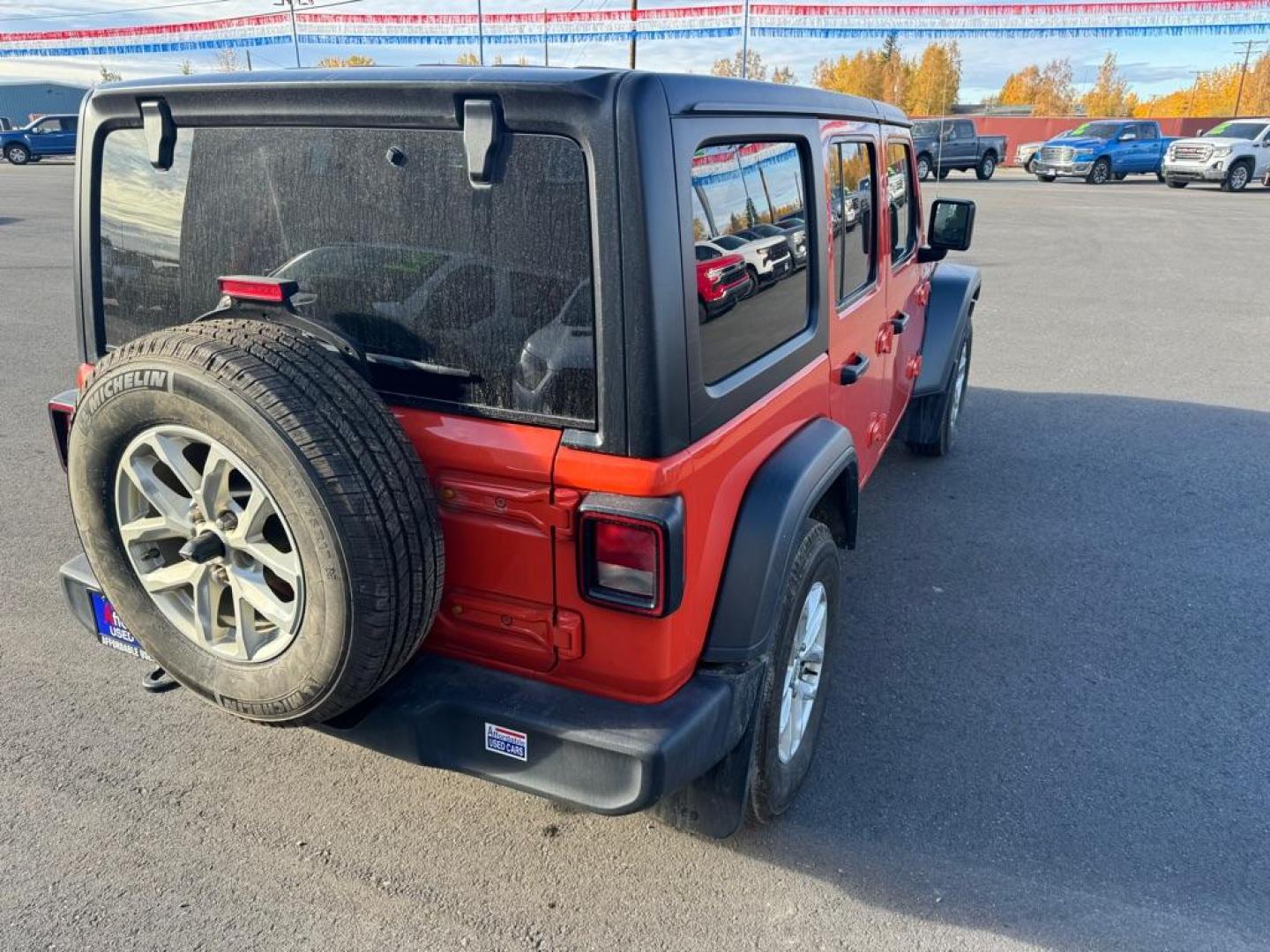 2023 ORANGE JEEP WRANGLER SPORT (1C4HJXDG1PW) with an 3.6L engine, Automatic transmission, located at 2525 S. Cushman, Fairbanks, AK, 99701, (907) 452-5707, 64.824036, -147.712311 - Photo#2