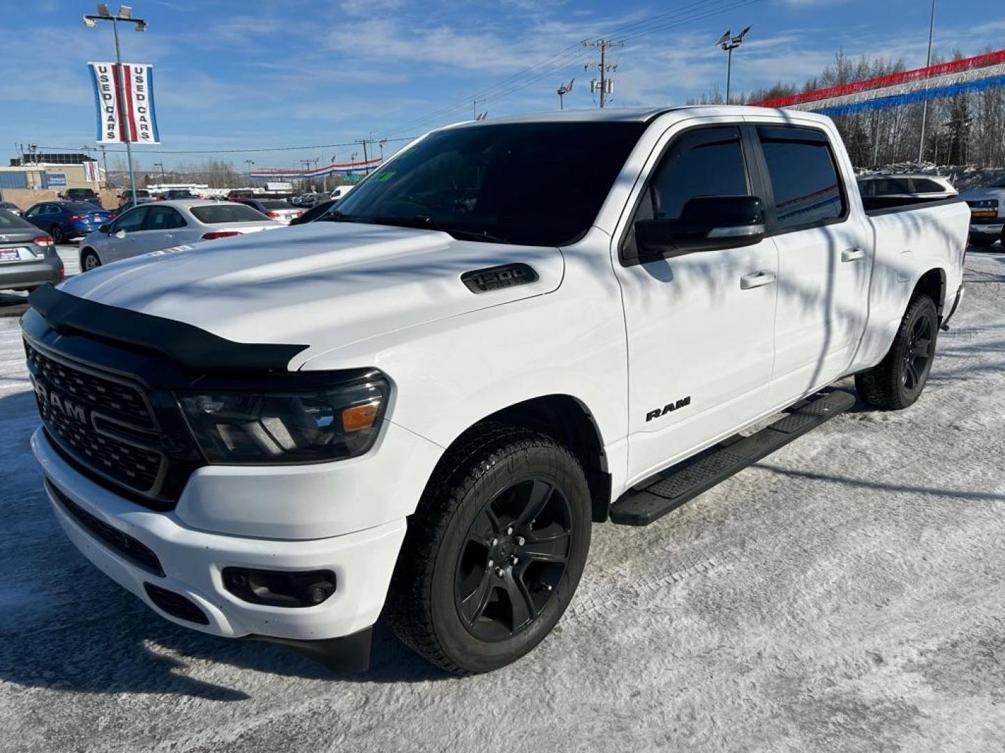 2022 WHITE RAM 1500 BIG HORN/LONE STAR (1C6SRFMT5NN) with an 5.7L engine, Automatic transmission, located at 2525 S. Cushman, Fairbanks, AK, 99701, (907) 452-5707, 64.824036, -147.712311 - Photo#0
