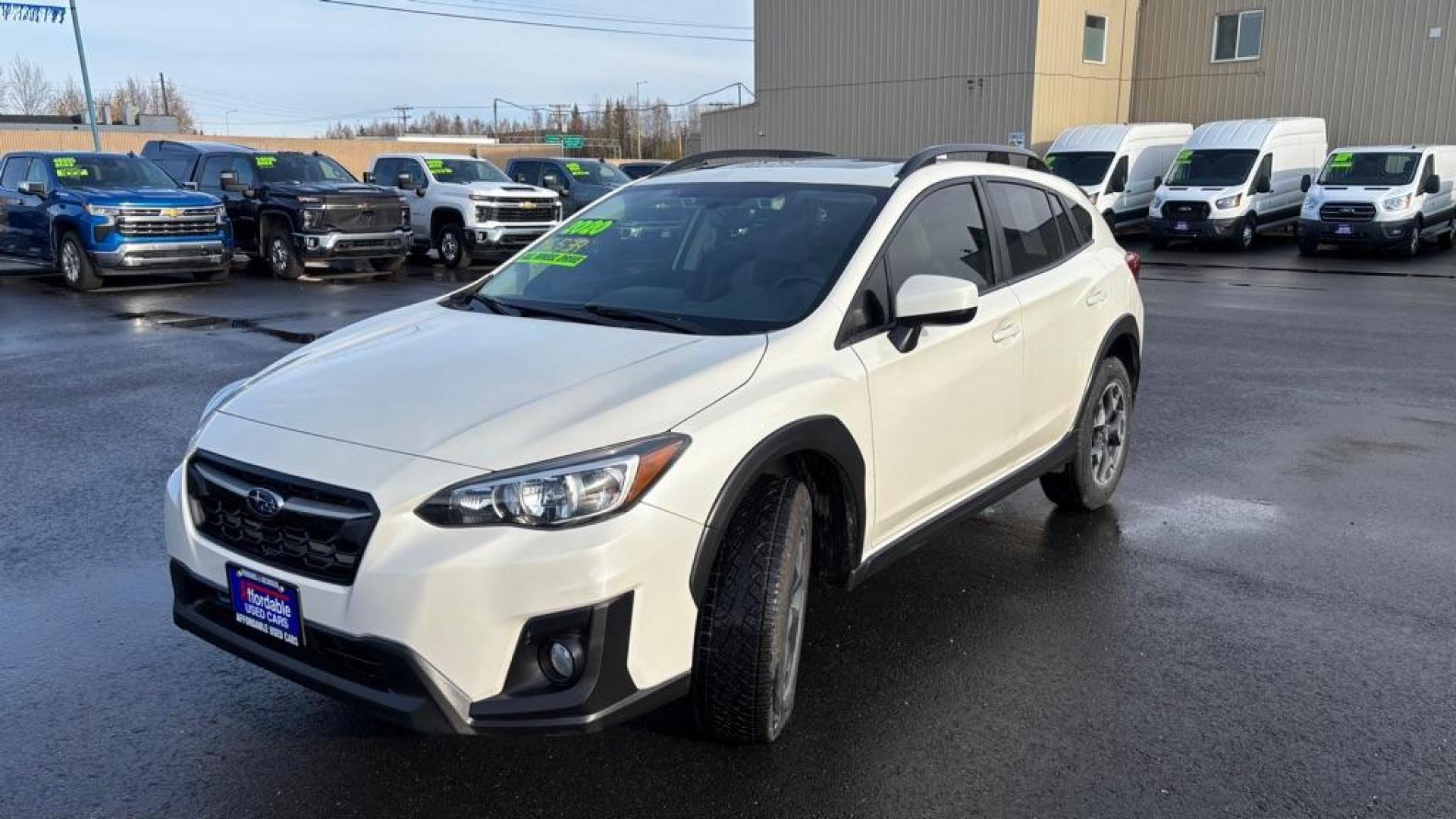 2020 WHITE SUBARU CROSSTREK PREMIUM (JF2GTAECXL8) with an 2.0L engine, Continuously Variable transmission, located at 2525 S. Cushman, Fairbanks, AK, 99701, (907) 452-5707, 64.824036, -147.712311 - Photo#0