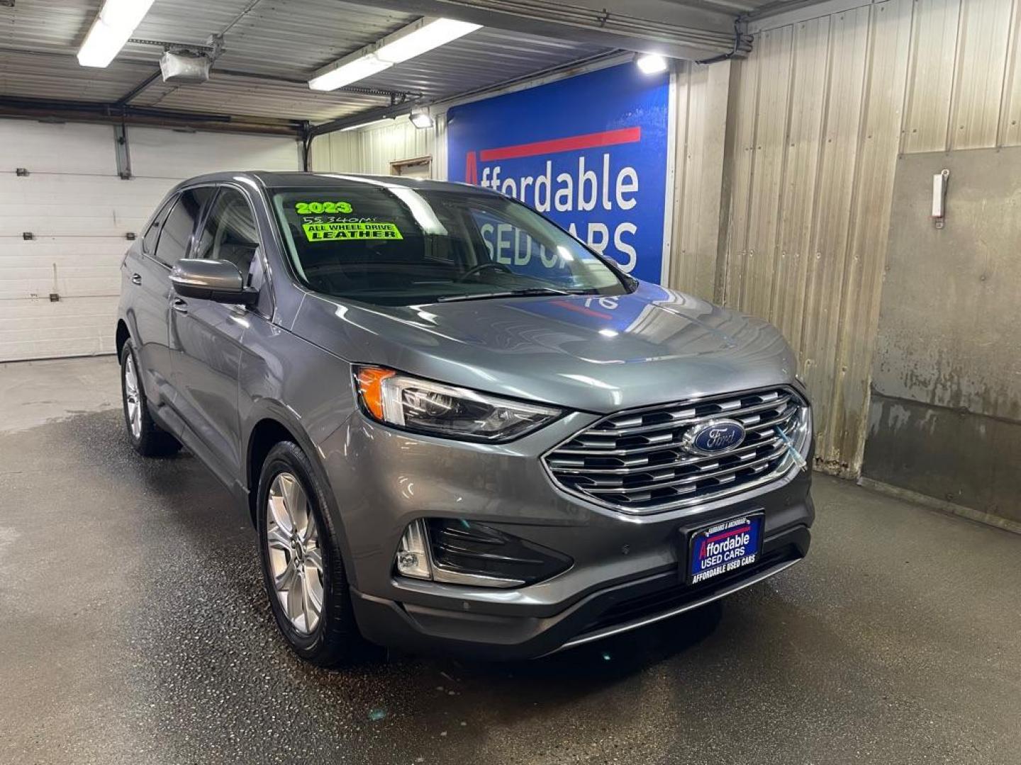 2023 GREY FORD EDGE TITANIUM (2FMPK4K9XPB) with an 2.0L engine, Automatic transmission, located at 2525 S. Cushman, Fairbanks, AK, 99701, (907) 452-5707, 64.824036, -147.712311- Photo#0