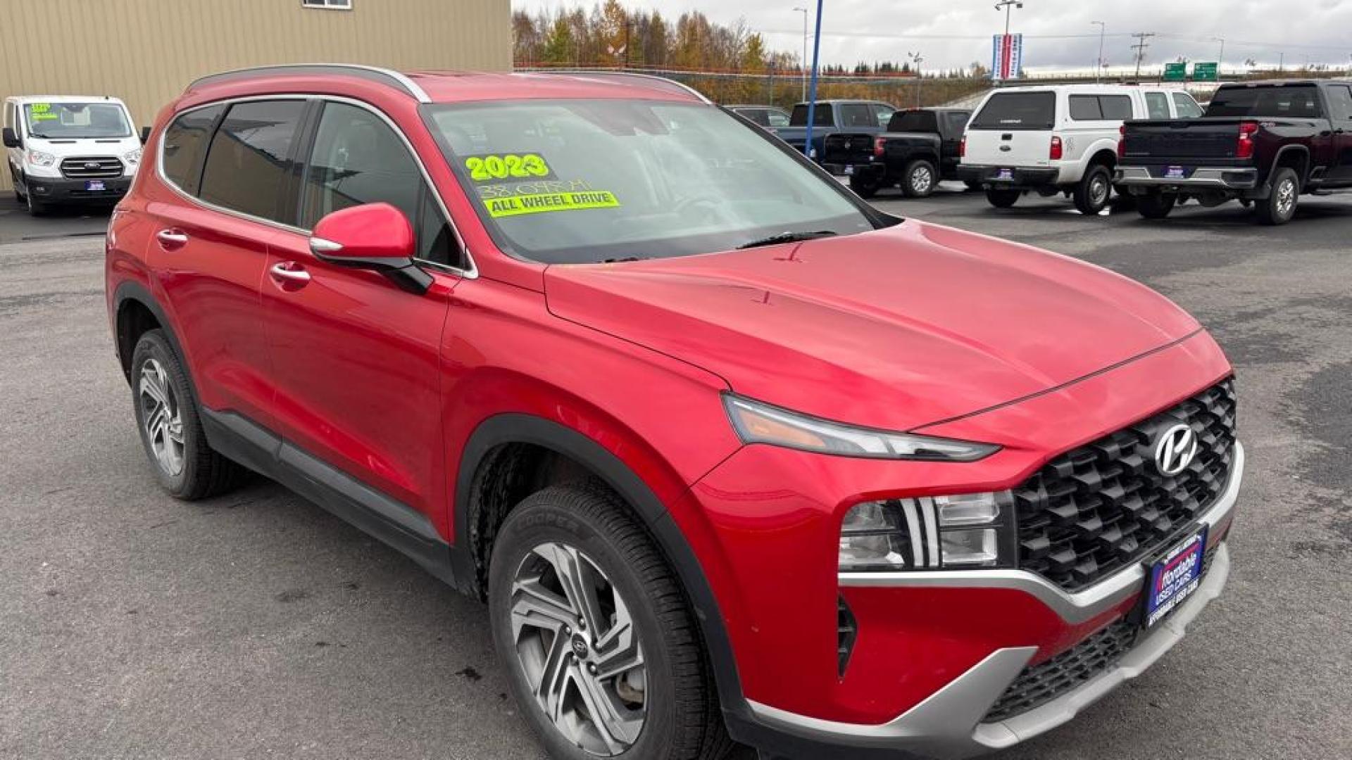 2023 RED HYUNDAI SANTA FE SEL (5NMS2DAJ7PH) with an 2.5L engine, Automatic transmission, located at 2525 S. Cushman, Fairbanks, AK, 99701, (907) 452-5707, 64.824036, -147.712311 - Photo#1