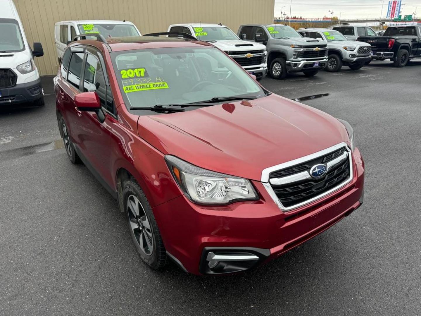 2017 MAROON SUBARU FORESTER 2.5I PREMIUM (JF2SJAGC7HH) with an 2.5L engine, Continuously Variable transmission, located at 2525 S. Cushman, Fairbanks, AK, 99701, (907) 452-5707, 64.824036, -147.712311 - Photo#0