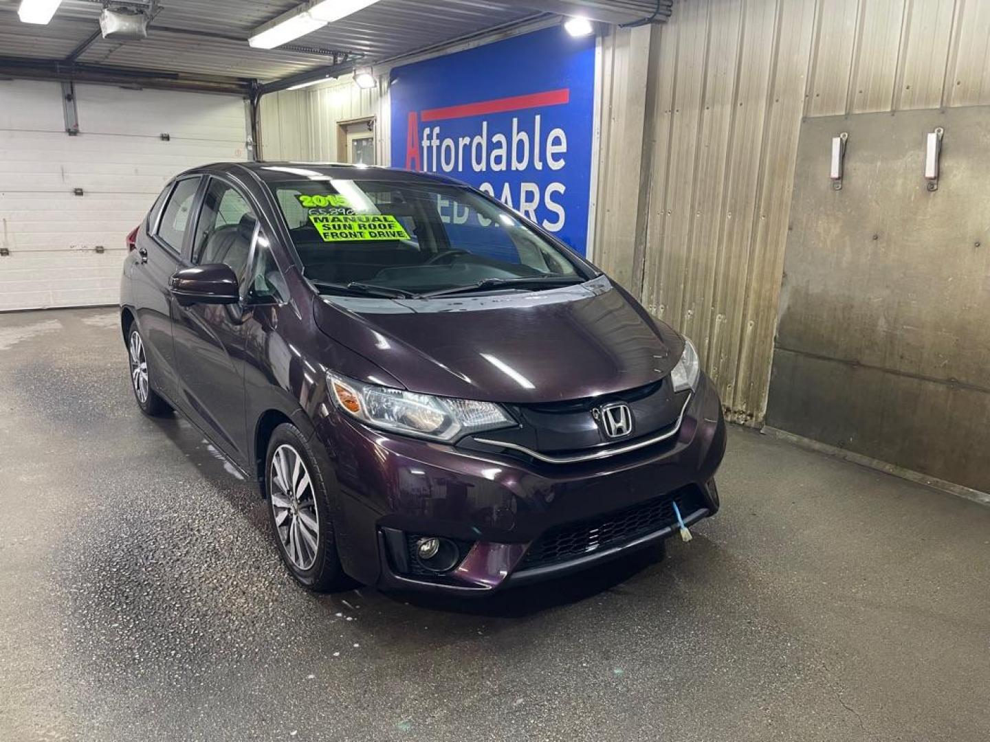 2015 PURPLE HONDA FIT EX (3HGGK5G82FM) with an 1.5L engine, Continuously Variable transmission, located at 2525 S. Cushman, Fairbanks, AK, 99701, (907) 452-5707, 64.824036, -147.712311 - Photo#0