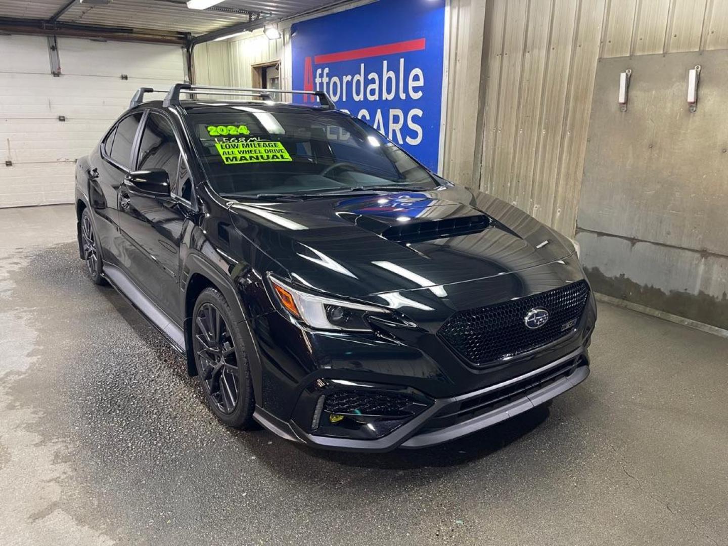 2024 BLACK SUBARU WRX LIMITED (JF1VBAN61R9) with an 2.4L engine, Manual transmission, located at 2525 S. Cushman, Fairbanks, AK, 99701, (907) 452-5707, 64.824036, -147.712311 - Photo#0