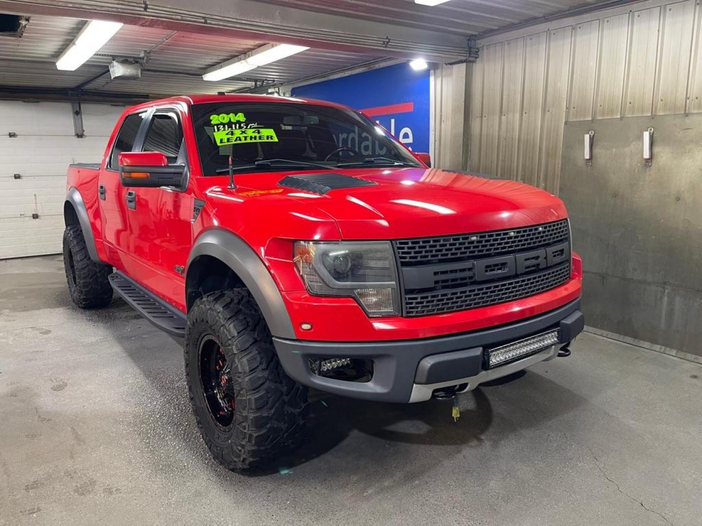 2014 RED FORD F150 SVT RAPTOR (1FTFW1R6XEF) with an 6.2L engine, Automatic transmission, located at 2525 S. Cushman, Fairbanks, AK, 99701, (907) 452-5707, 64.824036, -147.712311 - Photo#0