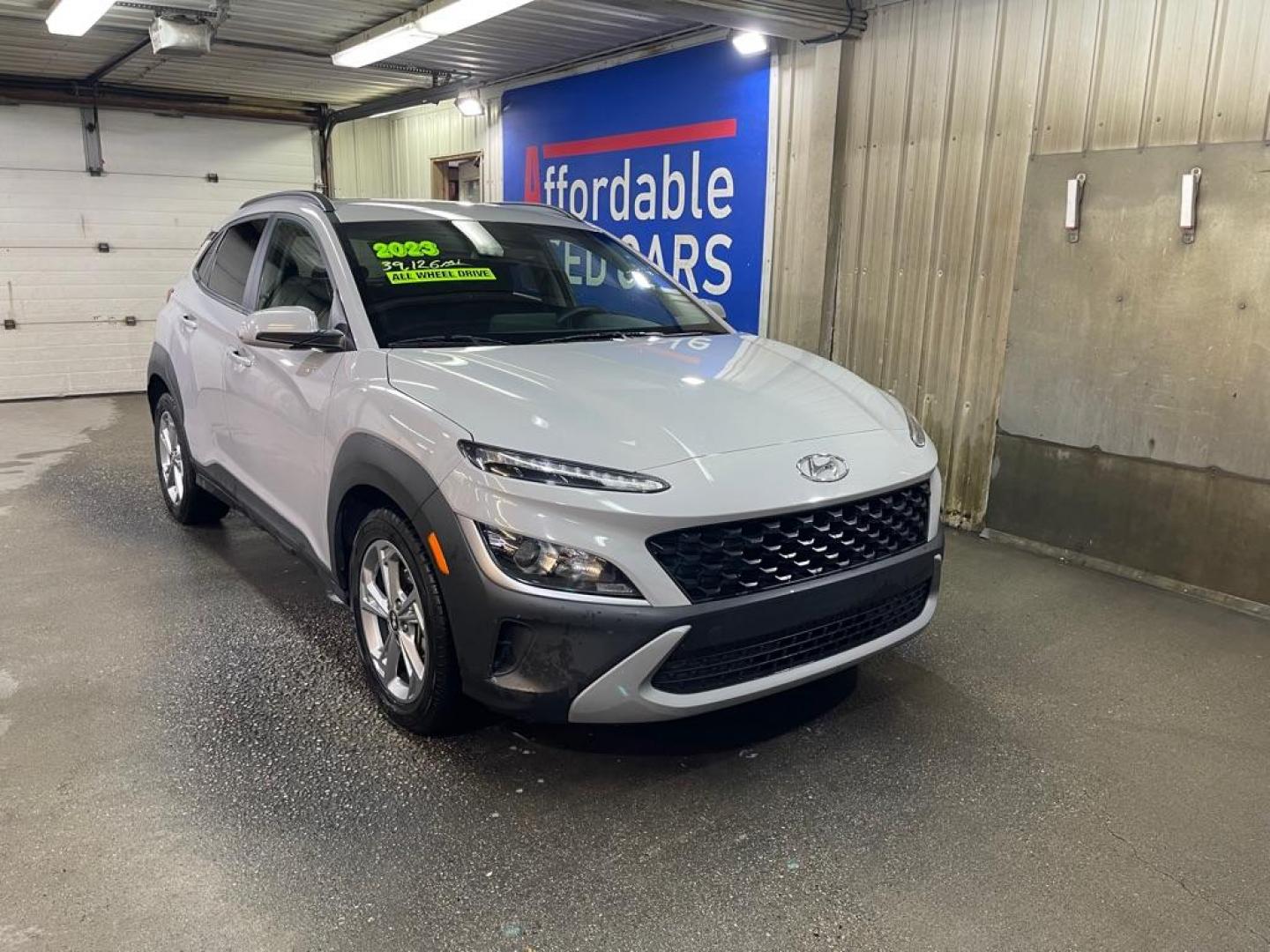 2023 SILVER HYUNDAI KONA SEL (KM8K6CAB7PU) with an 2.0L engine, Continuously Variable transmission, located at 2525 S. Cushman, Fairbanks, AK, 99701, (907) 452-5707, 64.824036, -147.712311 - Photo#0