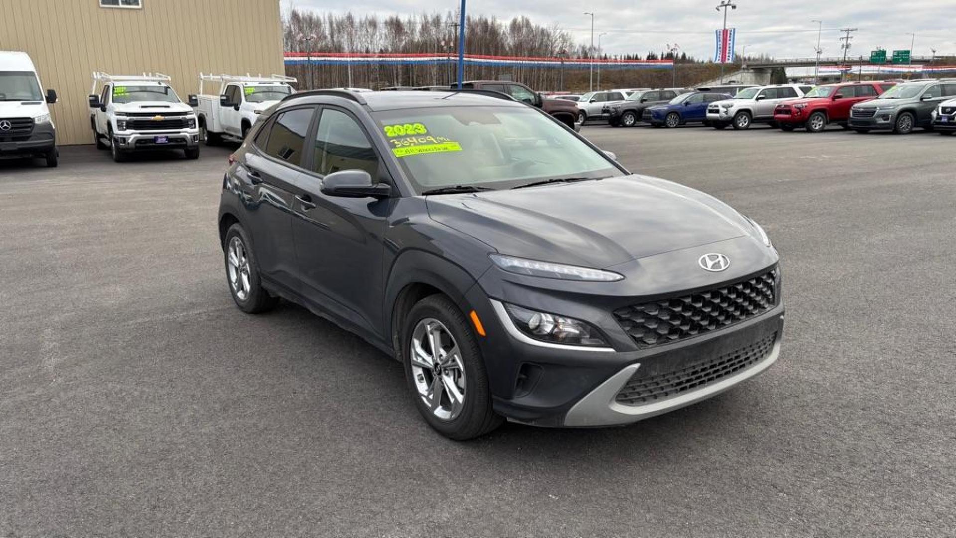 2023 GRAY HYUNDAI KONA SEL (KM8K6CAB7PU) with an 2.0L engine, Continuously Variable transmission, located at 2525 S. Cushman, Fairbanks, AK, 99701, (907) 452-5707, 64.824036, -147.712311 - Photo#1