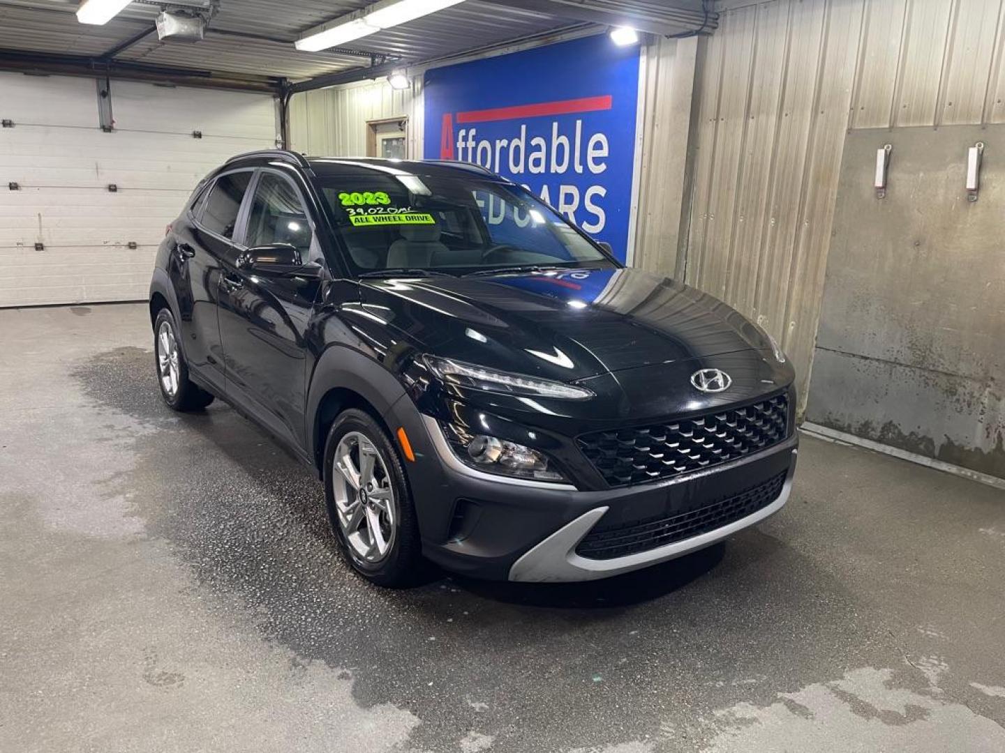 2023 BLACK HYUNDAI KONA SEL (KM8K6CAB8PU) with an 2.0L engine, Continuously Variable transmission, located at 2525 S. Cushman, Fairbanks, AK, 99701, (907) 452-5707, 64.824036, -147.712311 - Photo#0