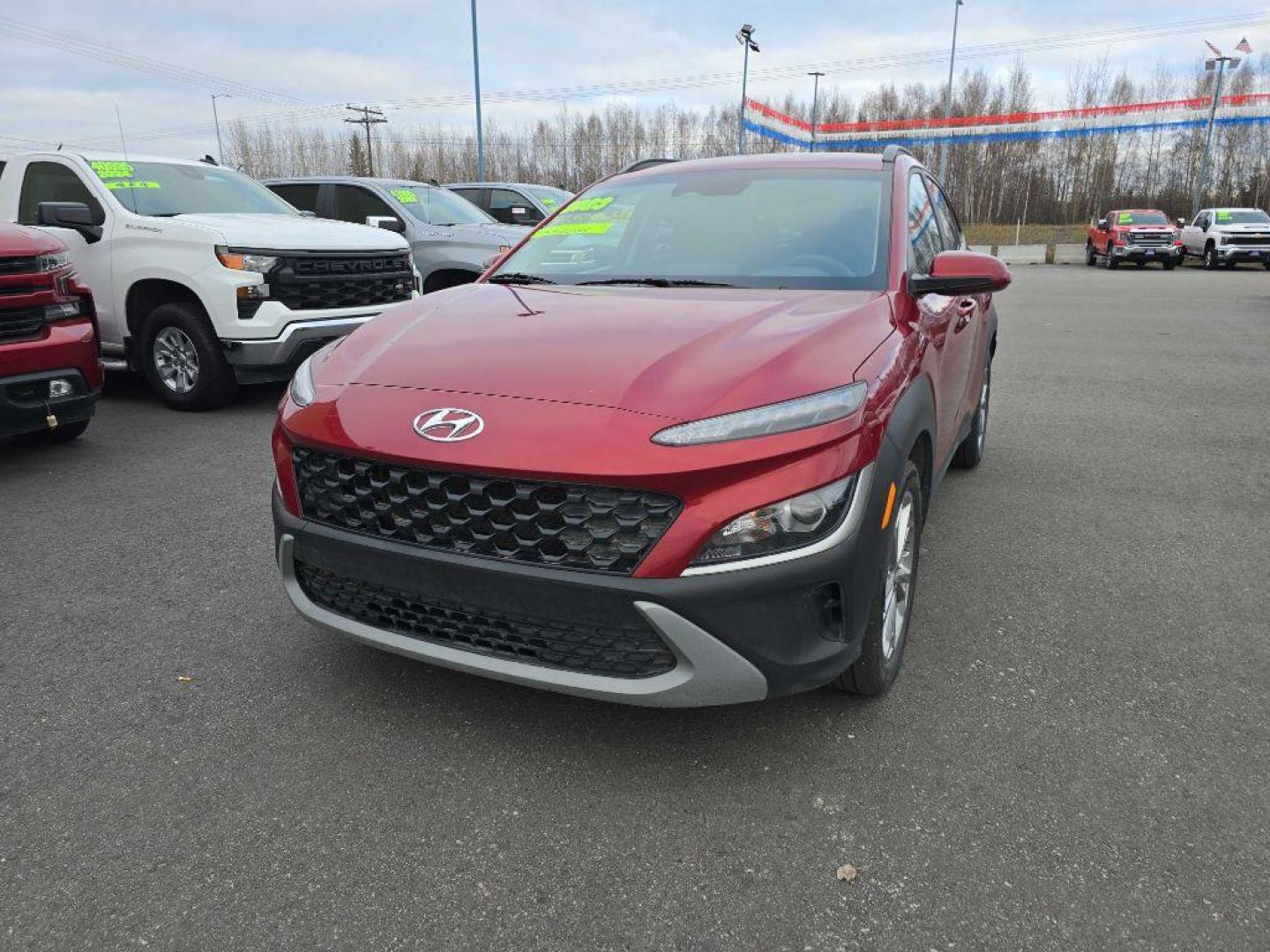 2023 RED HYUNDAI KONA SEL (KM8K6CAB0PU) with an 2.0L engine, Continuously Variable transmission, located at 2525 S. Cushman, Fairbanks, AK, 99701, (907) 452-5707, 64.824036, -147.712311 - Photo#1