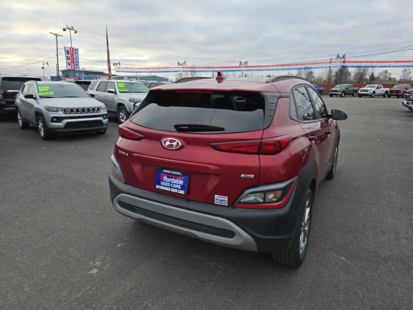 2023 RED HYUNDAI KONA SEL (KM8K6CAB0PU) with an 2.0L engine, Continuously Variable transmission, located at 2525 S. Cushman, Fairbanks, AK, 99701, (907) 452-5707, 64.824036, -147.712311 - Photo#2