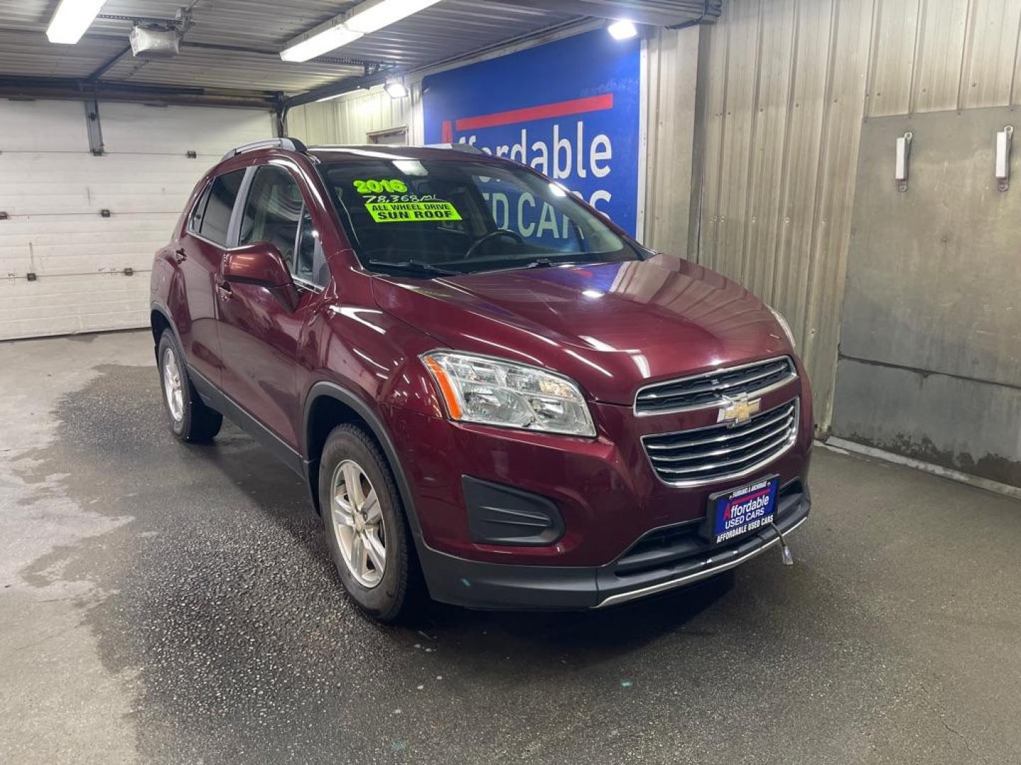 2016 RED CHEVROLET TRAX 1LT (3GNCJPSB1GL) with an 1.4L engine, Automatic transmission, located at 2525 S. Cushman, Fairbanks, AK, 99701, (907) 452-5707, 64.824036, -147.712311 - Photo#0