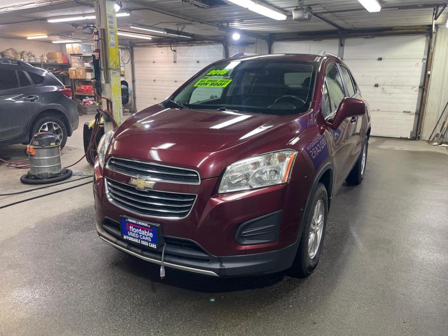 2016 RED CHEVROLET TRAX 1LT (3GNCJPSB1GL) with an 1.4L engine, Automatic transmission, located at 2525 S. Cushman, Fairbanks, AK, 99701, (907) 452-5707, 64.824036, -147.712311 - Photo#1