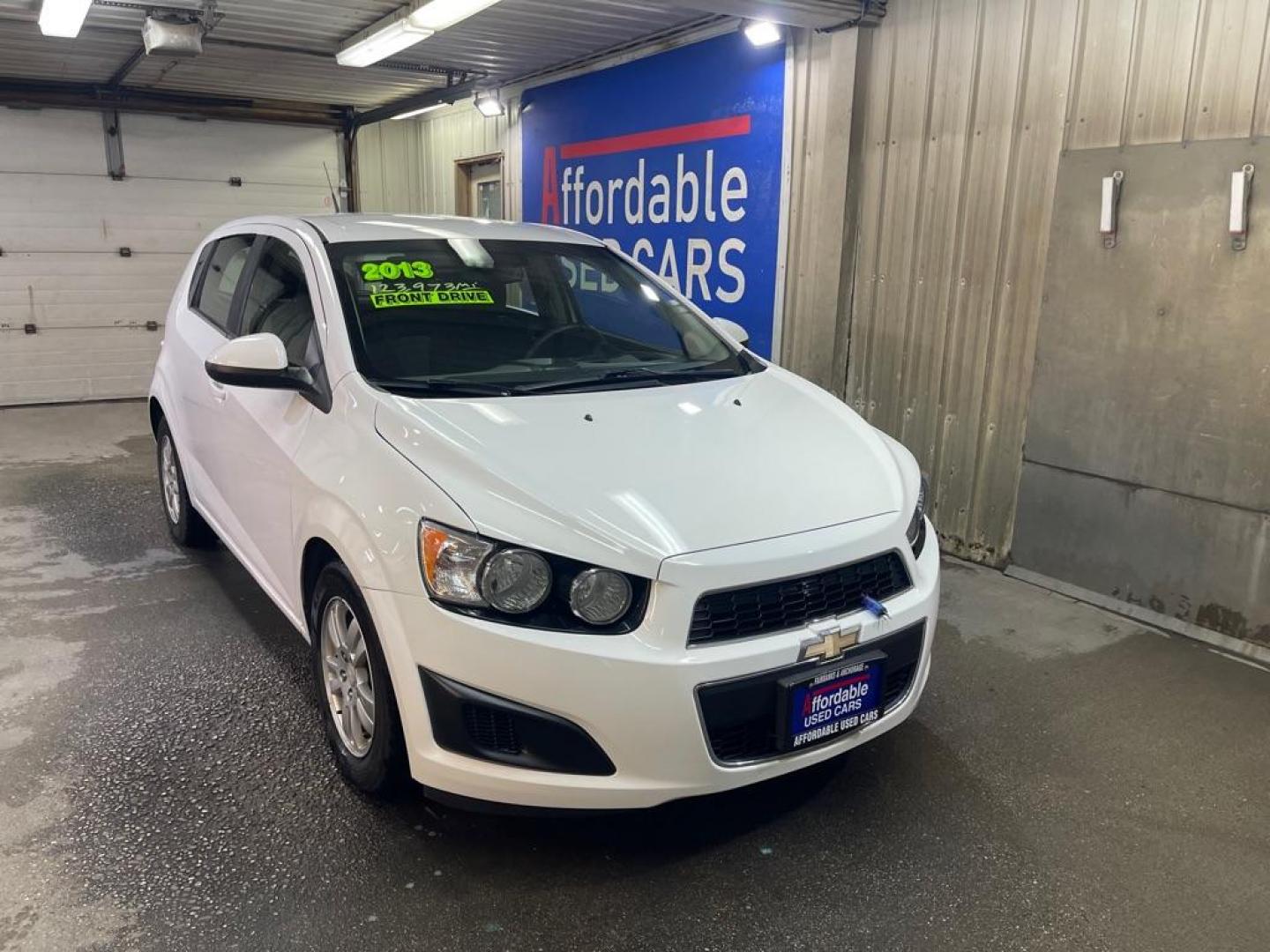 2013 WHTE CHEVROLET SONIC LT (1G1JC6SH7D4) with an 1.8L engine, Automatic transmission, located at 2525 S. Cushman, Fairbanks, AK, 99701, (907) 452-5707, 64.824036, -147.712311 - Photo#0