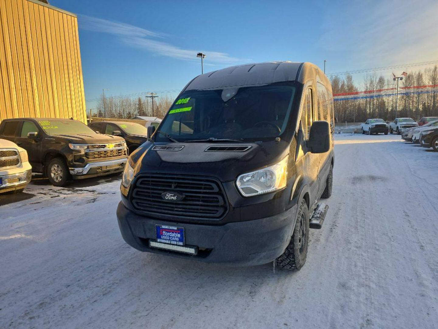 2018 BLACK FORD TRANSIT T-150 (1FMZK1CM8JK) with an 3.7L engine, Automatic transmission, located at 2525 S. Cushman, Fairbanks, AK, 99701, (907) 452-5707, 64.824036, -147.712311 - Photo#0