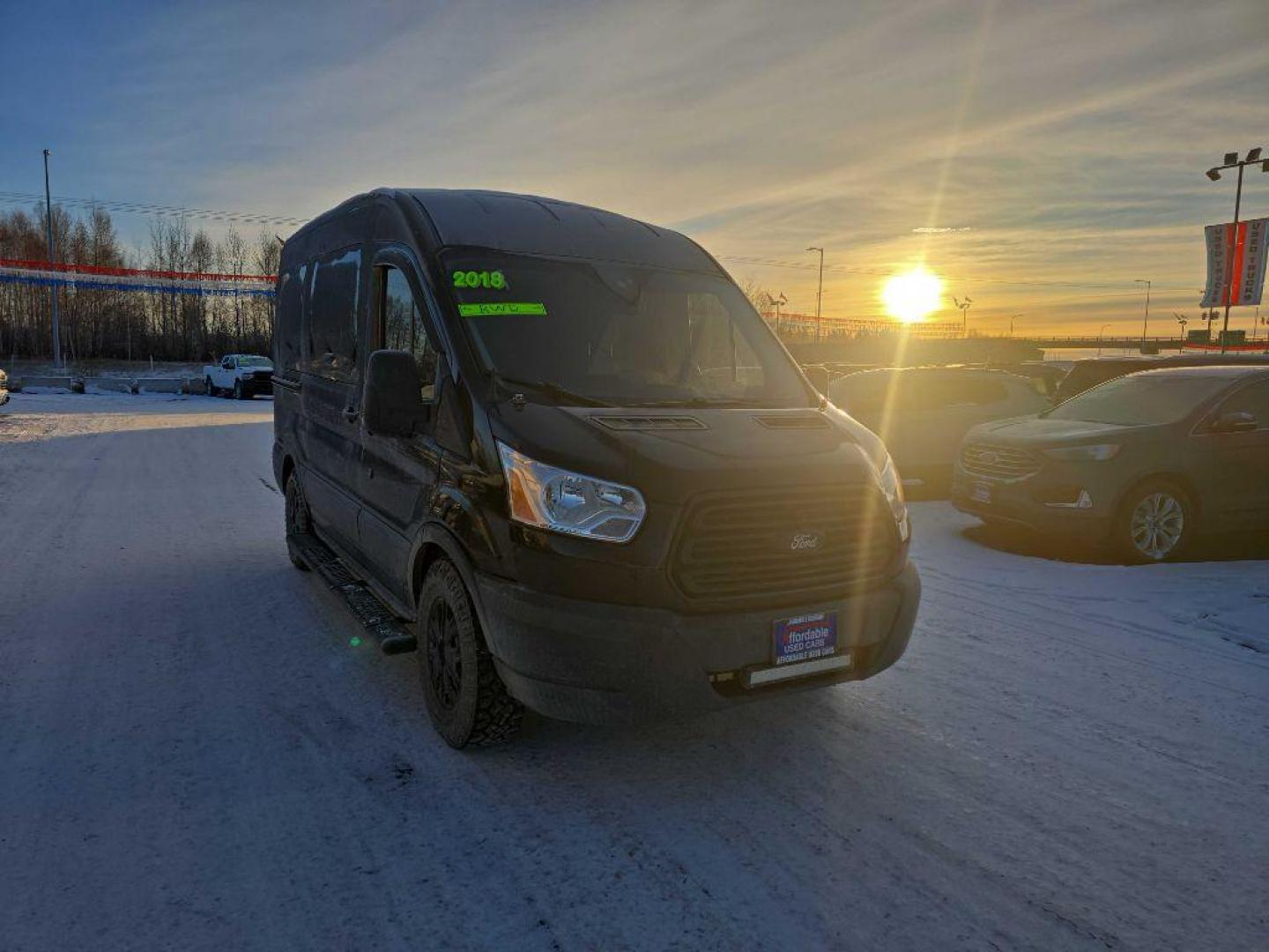 2018 BLACK FORD TRANSIT T-150 (1FMZK1CM8JK) with an 3.7L engine, Automatic transmission, located at 2525 S. Cushman, Fairbanks, AK, 99701, (907) 452-5707, 64.824036, -147.712311 - Photo#3