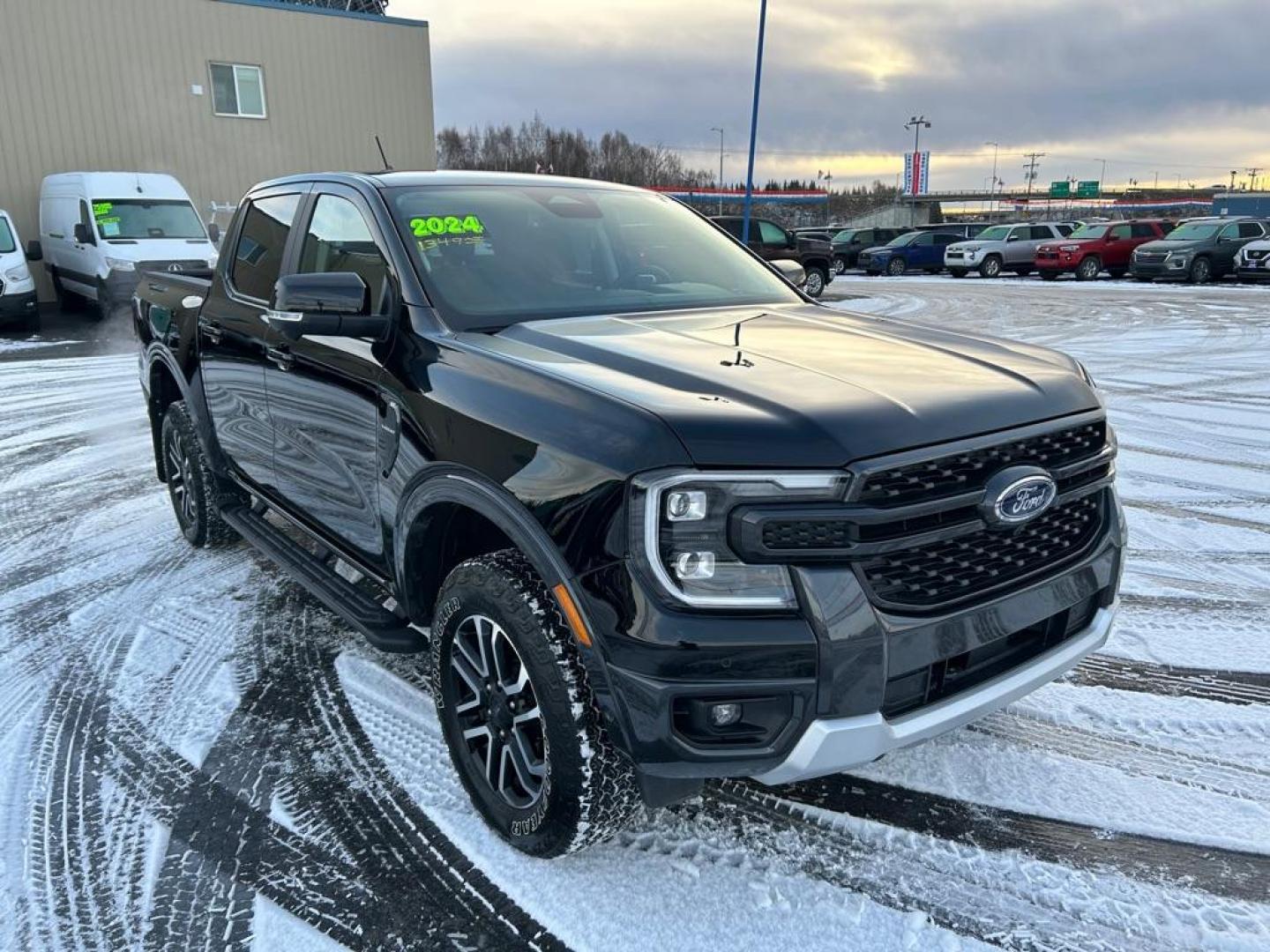 2024 BLACK FORD RANGER LARIAT (1FTER4KH3RL) with an 2.3L engine, Automatic transmission, located at 2525 S. Cushman, Fairbanks, AK, 99701, (907) 452-5707, 64.824036, -147.712311 - Photo#1