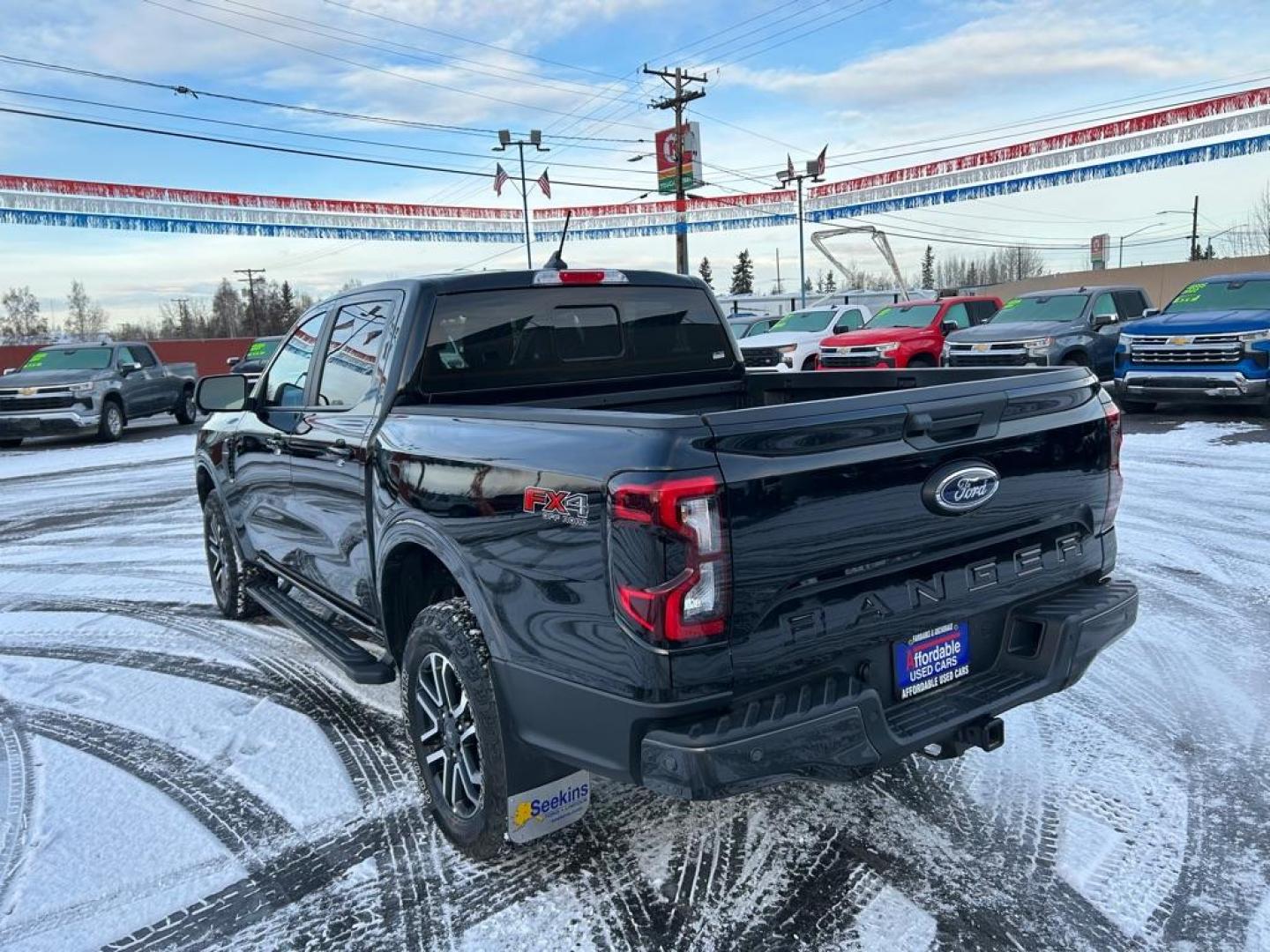 2024 BLACK FORD RANGER LARIAT (1FTER4KH3RL) with an 2.3L engine, Automatic transmission, located at 2525 S. Cushman, Fairbanks, AK, 99701, (907) 452-5707, 64.824036, -147.712311 - Photo#3