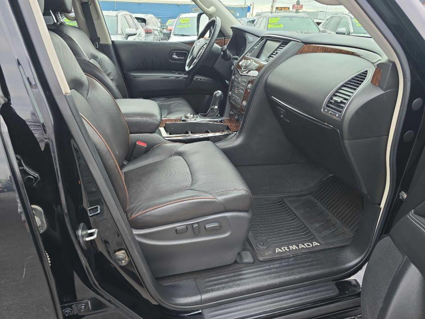2018 BLACK NISSAN ARMADA PLATINUM (JN8AY2NC6JX) with an 5.6L engine, Automatic transmission, located at 2525 S. Cushman, Fairbanks, AK, 99701, (907) 452-5707, 64.824036, -147.712311 - Photo#2