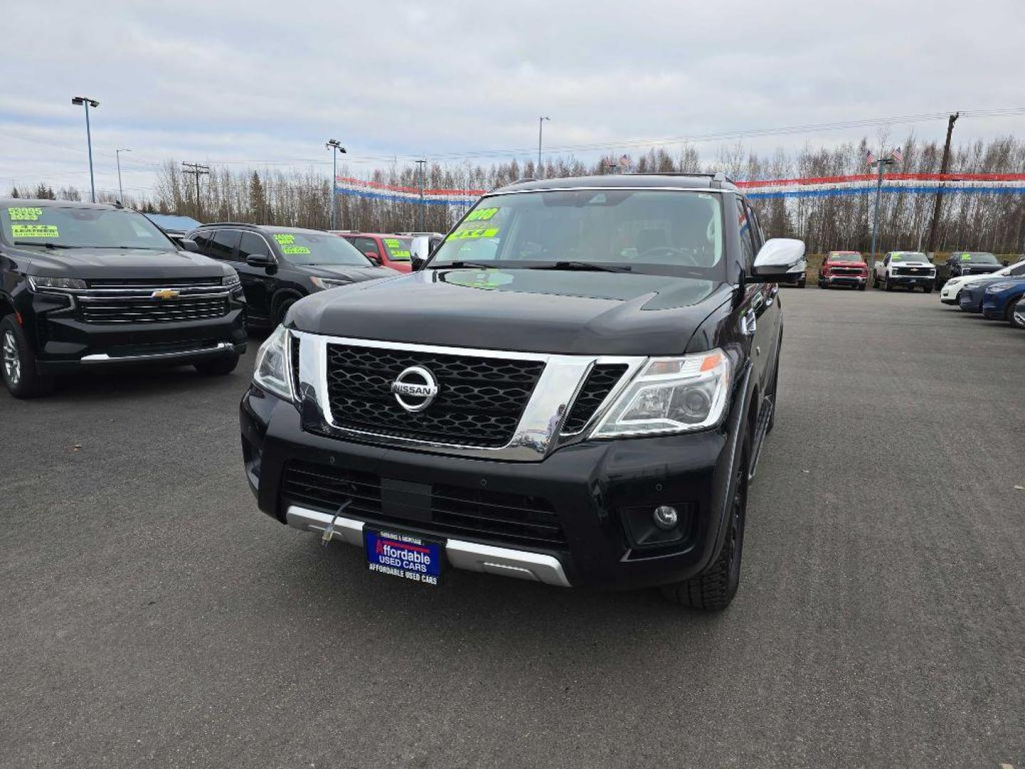 2018 BLACK NISSAN ARMADA PLATINUM (JN8AY2NC6JX) with an 5.6L engine, Automatic transmission, located at 2525 S. Cushman, Fairbanks, AK, 99701, (907) 452-5707, 64.824036, -147.712311 - Photo#4