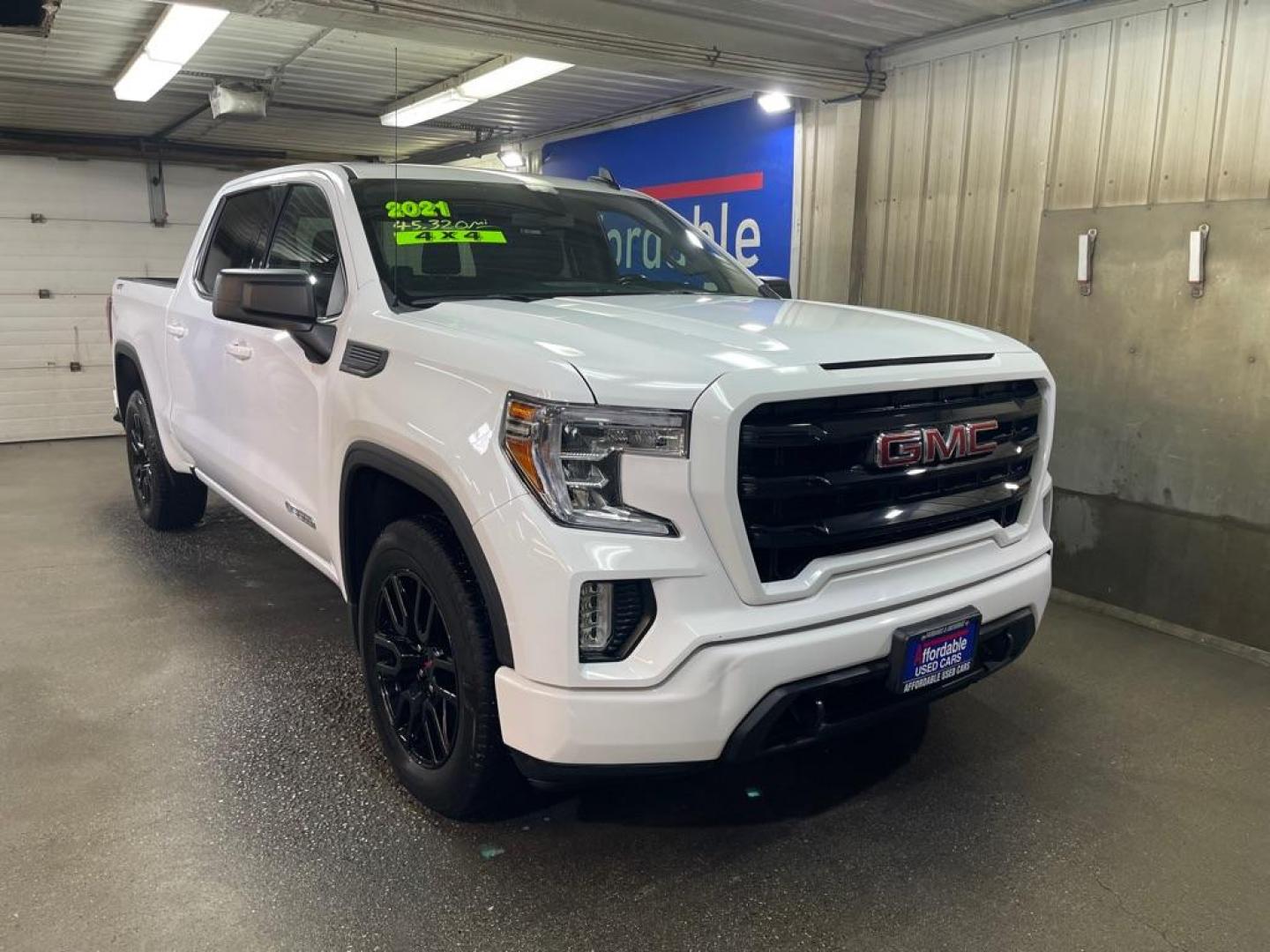 2021 WHITE GMC SIERRA 1500 ELEVATION (3GTP9CEK2MG) with an 2.7L engine, Automatic transmission, located at 2525 S. Cushman, Fairbanks, AK, 99701, (907) 452-5707, 64.824036, -147.712311 - Photo#0