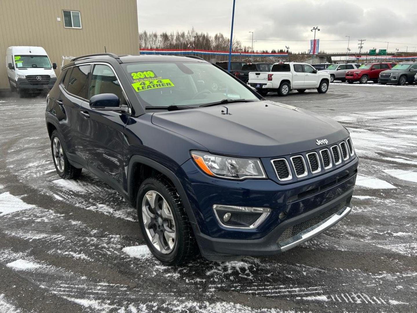 2019 BLUE JEEP COMPASS LIMITED (3C4NJDCB7KT) with an 2.4L engine, Automatic transmission, located at 2525 S. Cushman, Fairbanks, AK, 99701, (907) 452-5707, 64.824036, -147.712311 - Photo#1