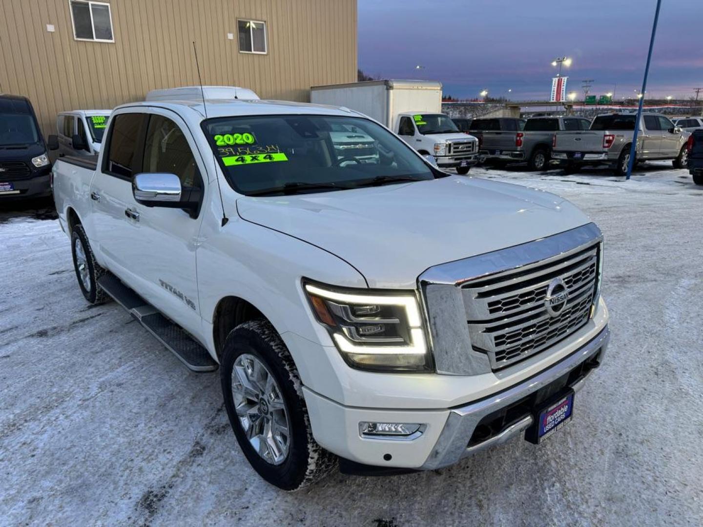 2020 WHITE NISSAN TITAN SV (1N6AA1ED2LN) with an 5.6L engine, Automatic transmission, located at 2525 S. Cushman, Fairbanks, AK, 99701, (907) 452-5707, 64.824036, -147.712311 - Photo#0