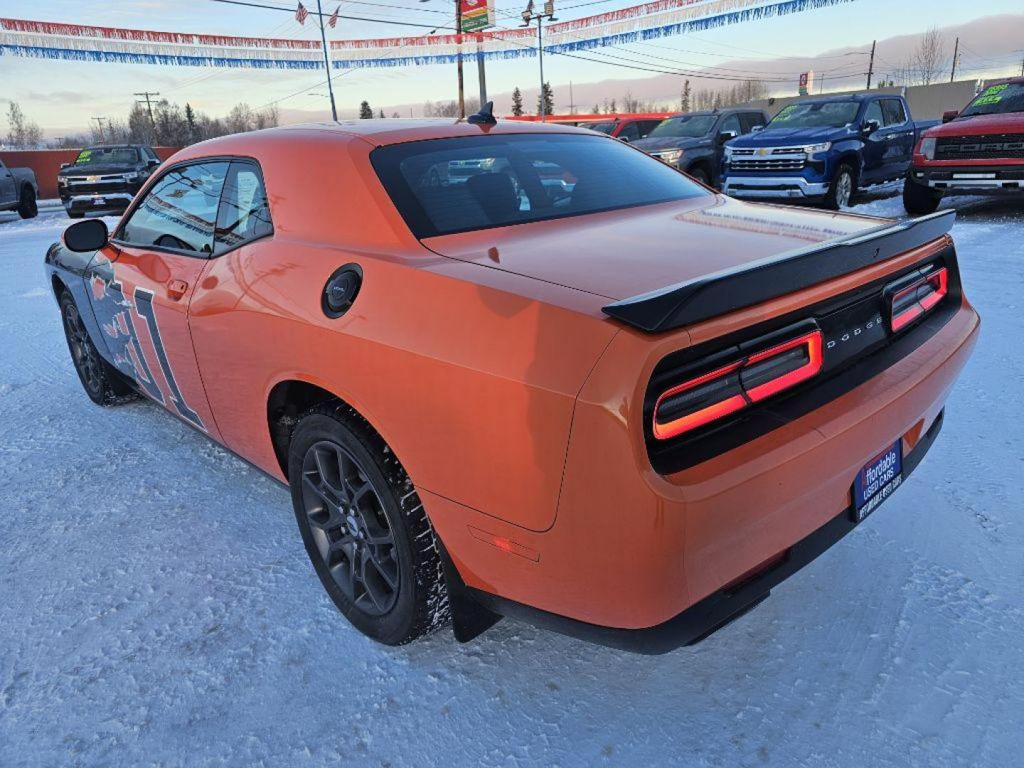 2018 ORANGE DODGE CHALLENGER GT (2C3CDZGG0JH) with an 3.6L engine, Automatic transmission, located at 2525 S. Cushman, Fairbanks, AK, 99701, (907) 452-5707, 64.824036, -147.712311 - Photo#3