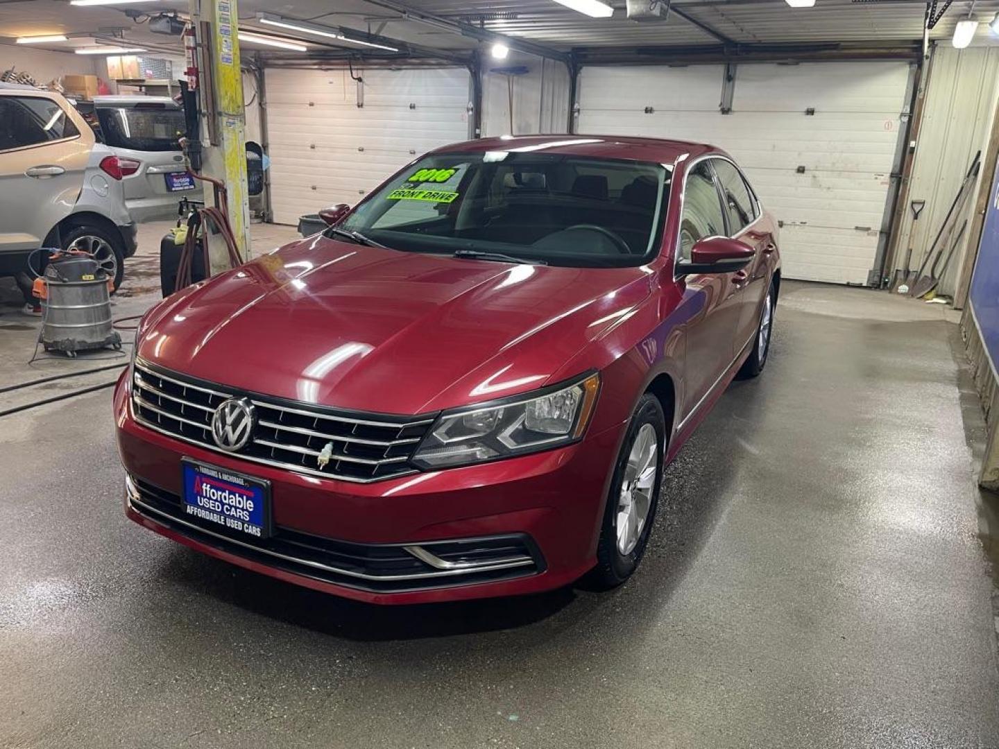 2016 RED VOLKSWAGEN PASSAT S (1VWAT7A39GC) with an 1.8L engine, Automatic transmission, located at 2525 S. Cushman, Fairbanks, AK, 99701, (907) 452-5707, 64.824036, -147.712311 - Photo#1