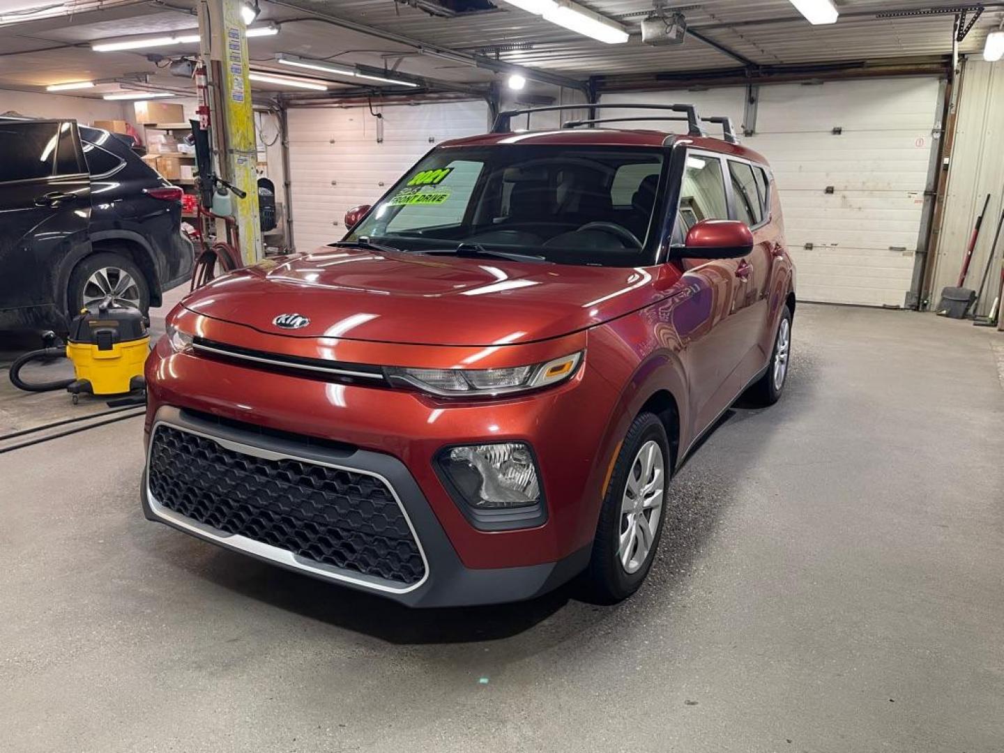 2021 RED KIA SOUL LX (KNDJ23AU9M7) with an 2.0L engine, 6-Speed Manual transmission, located at 2525 S. Cushman, Fairbanks, AK, 99701, (907) 452-5707, 64.824036, -147.712311 - Photo#1