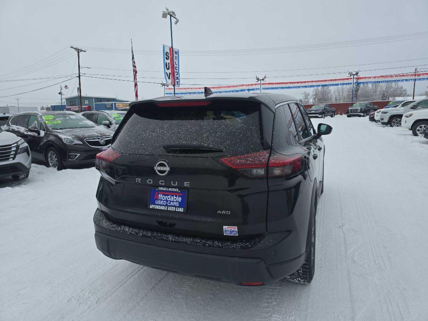 2024 BLACK NISSAN ROGUE S (5N1BT3AB8RC) with an 1.5L engine, Continuously Variable transmission, located at 2525 S. Cushman, Fairbanks, AK, 99701, (907) 452-5707, 64.824036, -147.712311 - Photo#2