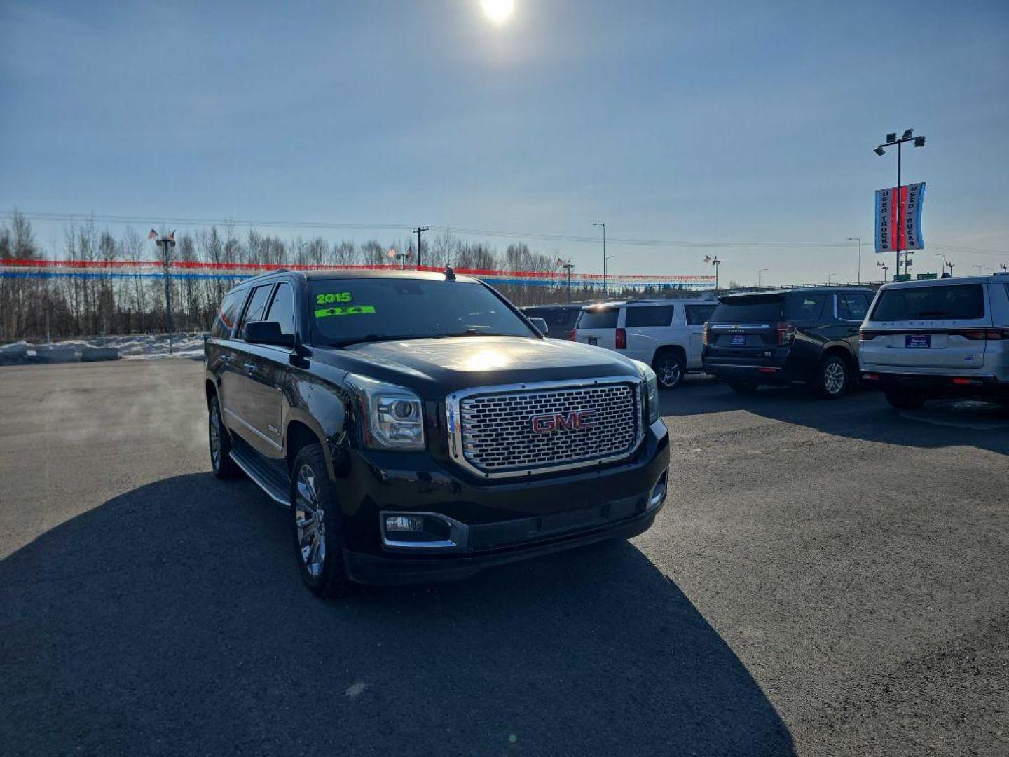 2015 BLACK GMC YUKON XL DENALI (1GKS2JKJXFR) with an 6.2L engine, Automatic transmission, located at 2525 S. Cushman, Fairbanks, AK, 99701, (907) 452-5707, 64.824036, -147.712311 - Photo#0
