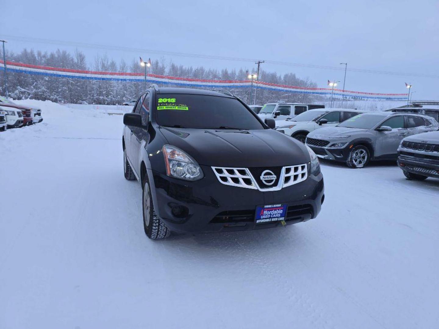 2015 BLACK NISSAN ROGUE SELECT S (JN8AS5MV5FW) with an 2.5L engine, Continuously Variable transmission, located at 2525 S. Cushman, Fairbanks, AK, 99701, (907) 452-5707, 64.824036, -147.712311 - Photo#2