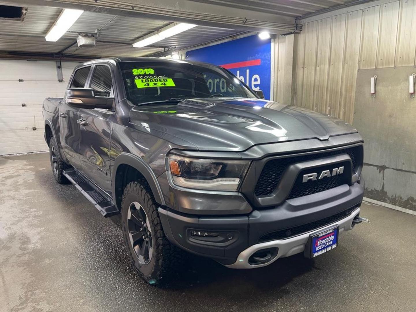 2019 BLACK RAM 1500 REBEL REBEL (1C6SRFLT3KN) with an 5.7L engine, Automatic transmission, located at 2525 S. Cushman, Fairbanks, AK, 99701, (907) 452-5707, 64.824036, -147.712311 - Photo#0