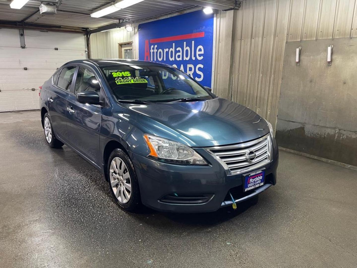 2015 BLUE NISSAN SENTRA SV (3N1AB7AP8FY) with an 1.8L engine, Continuously Variable transmission, located at 2525 S. Cushman, Fairbanks, AK, 99701, (907) 452-5707, 64.824036, -147.712311 - Photo#0
